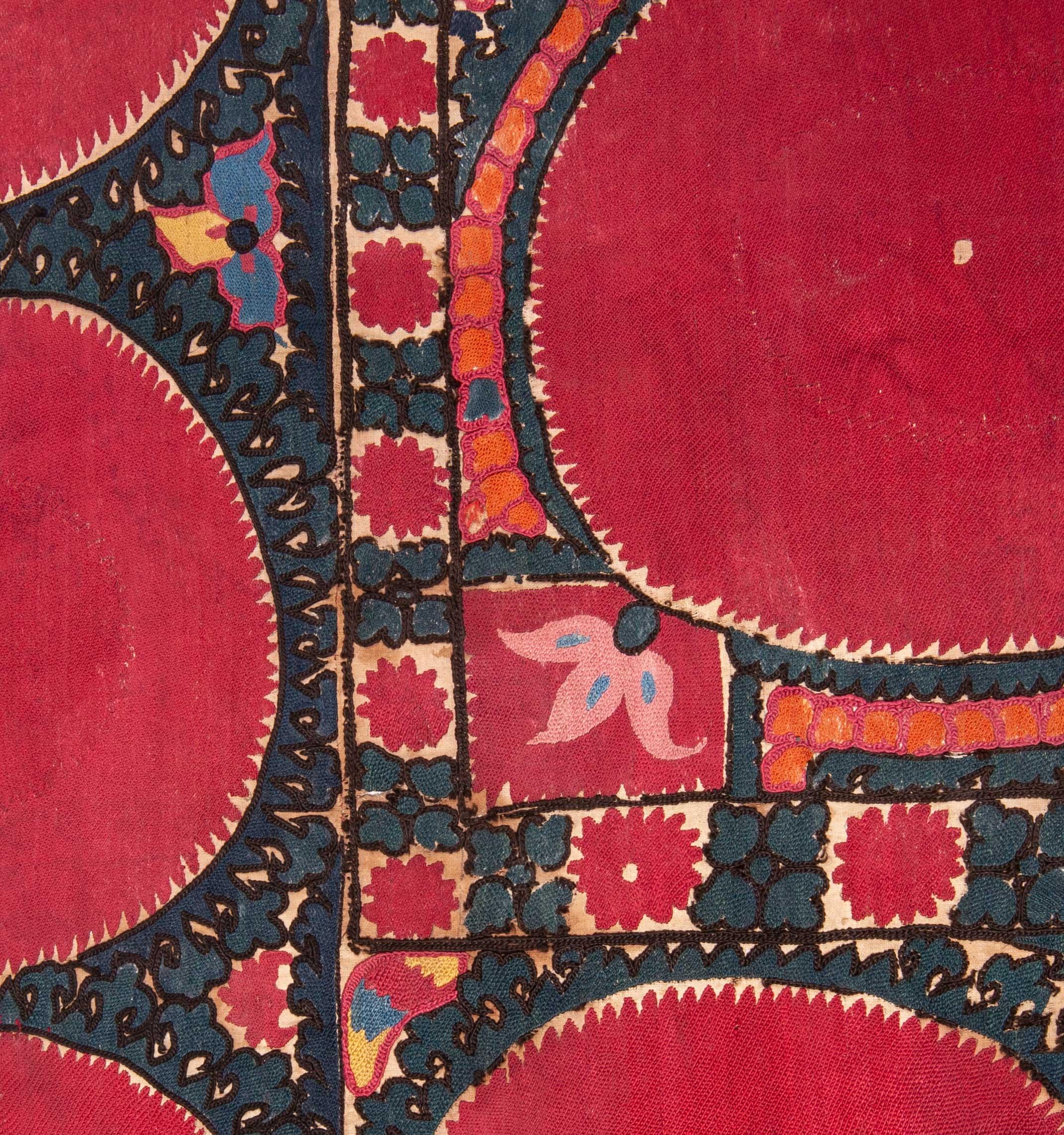 Silk Antique Suzani from Tashkent, Uzbekistan, 19th Century