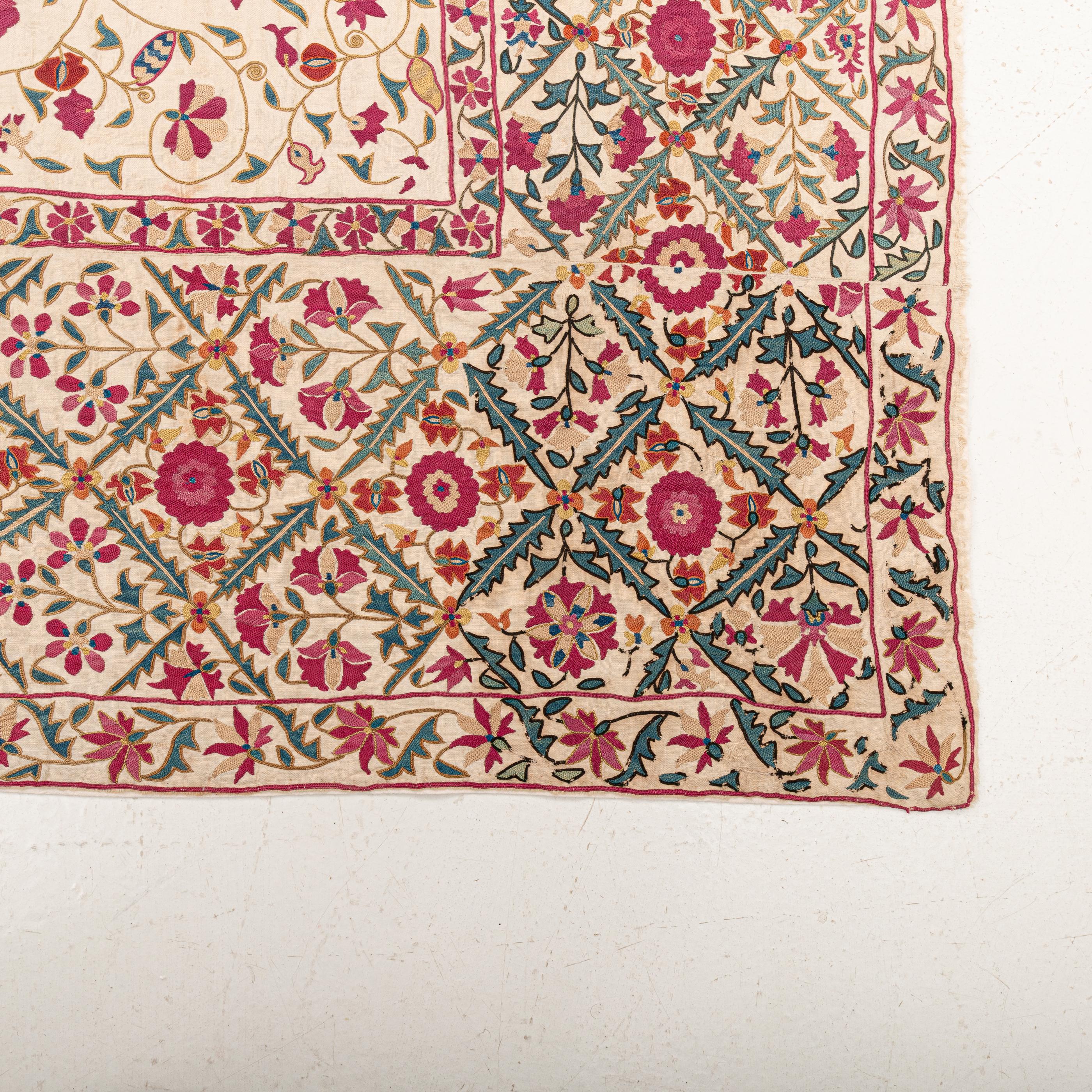 Antique Suzani from Ura Tube , Tajikistan, 19th Century. 4