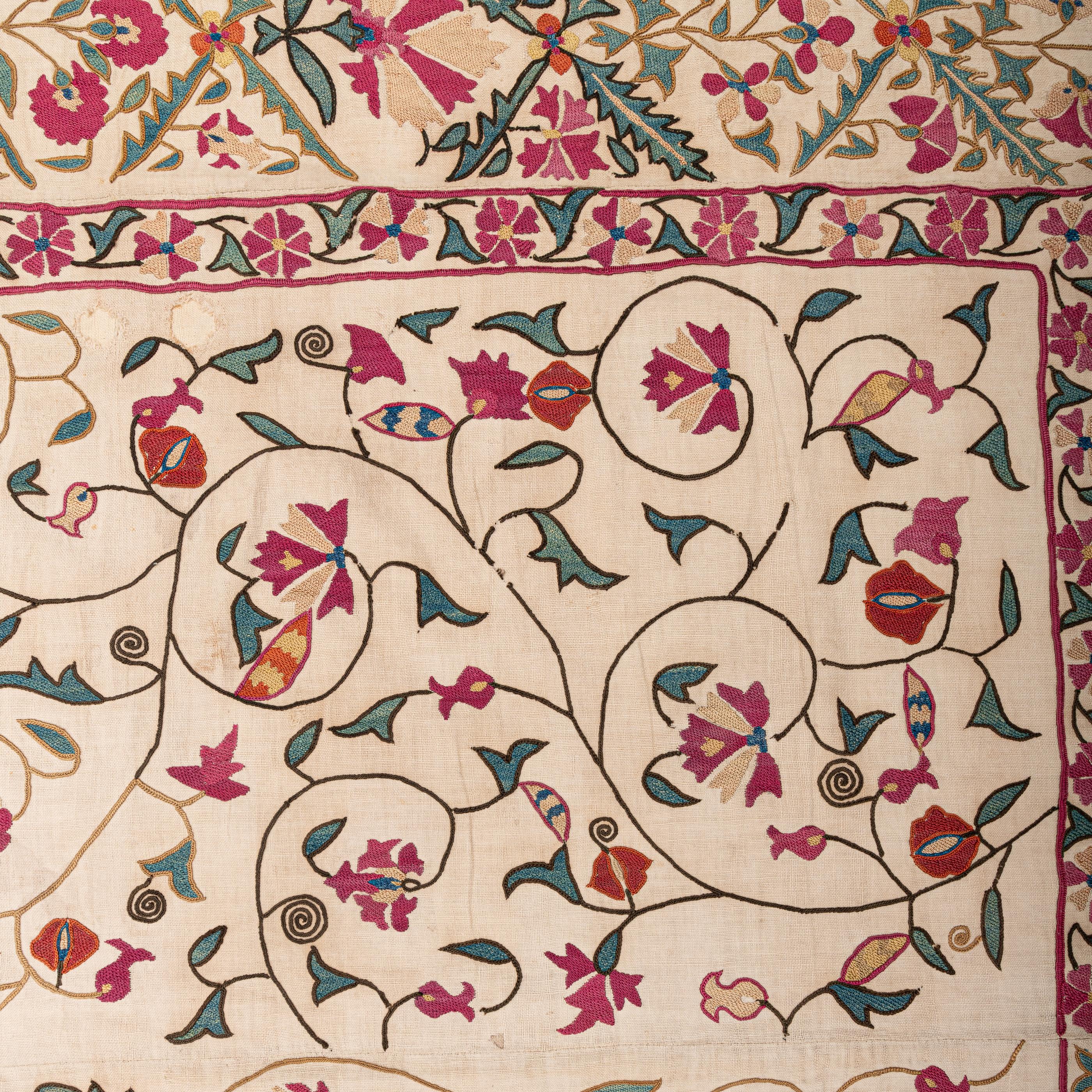 Antique Suzani from Ura Tube , Tajikistan, 19th Century. 10