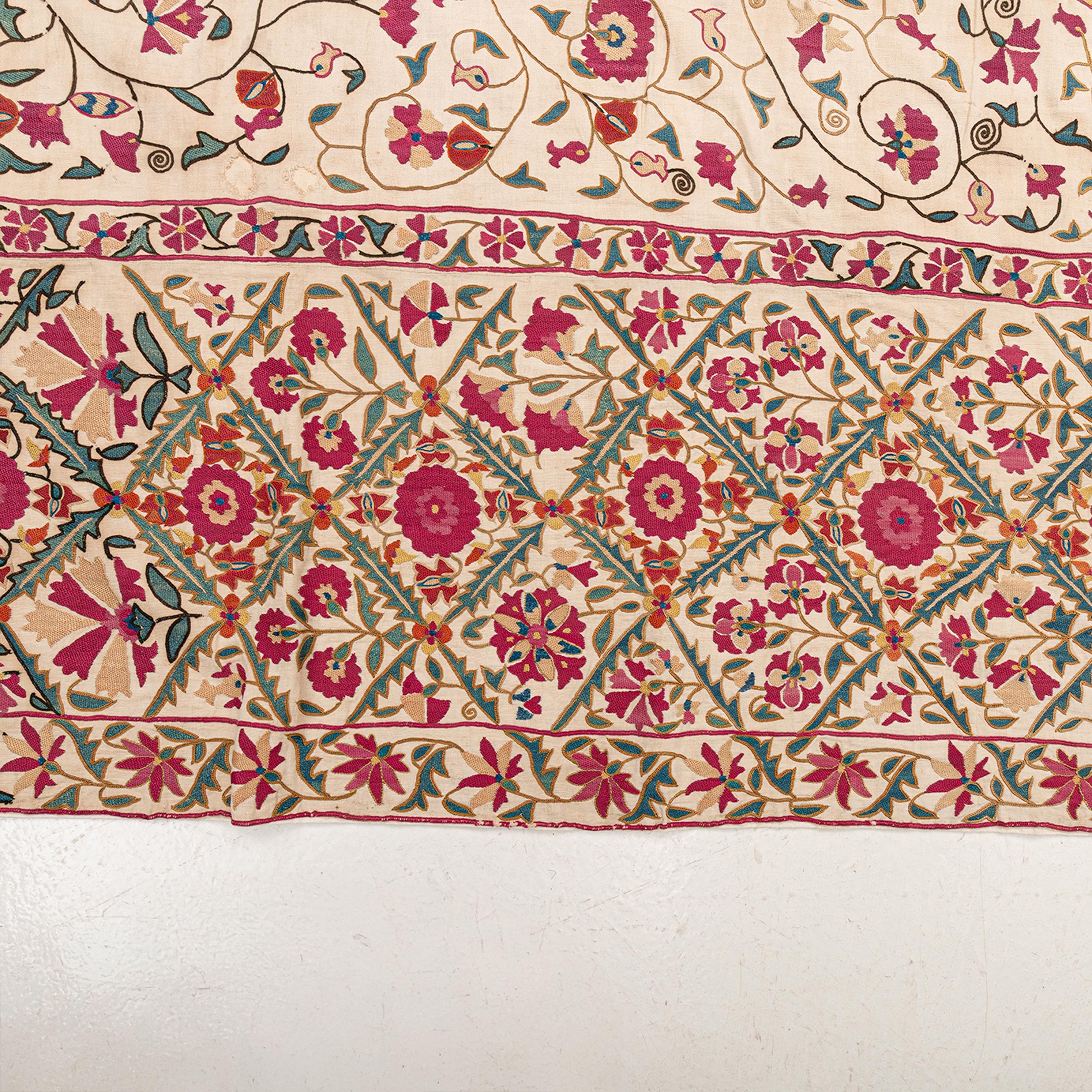 Antique Suzani from Ura Tube , Tajikistan, 19th Century. 2