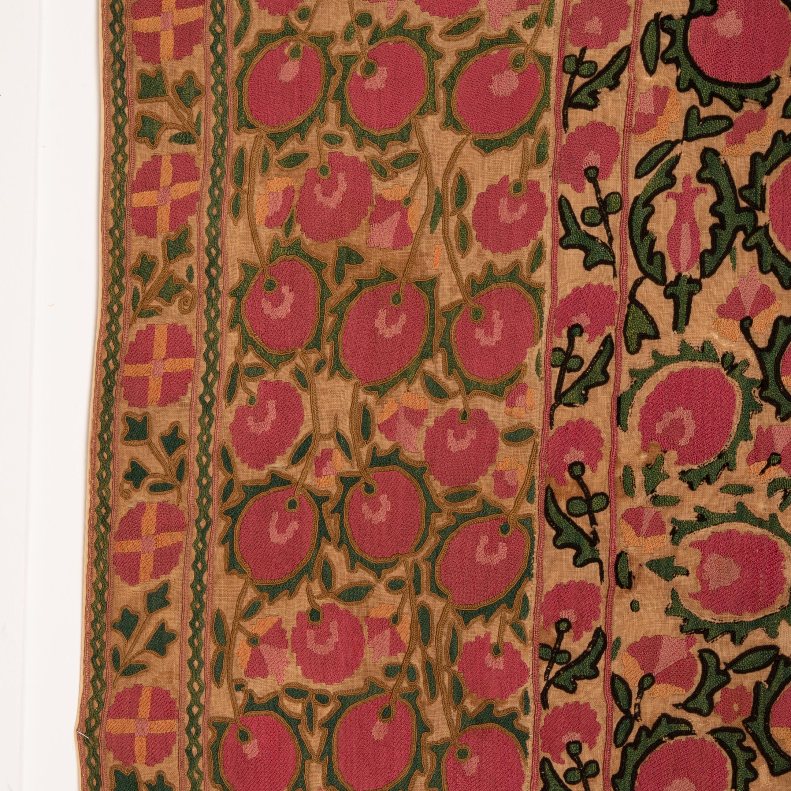 Uzbek Antique Suzani from Ura Tube , Tajikistan, Late 19th Century For Sale
