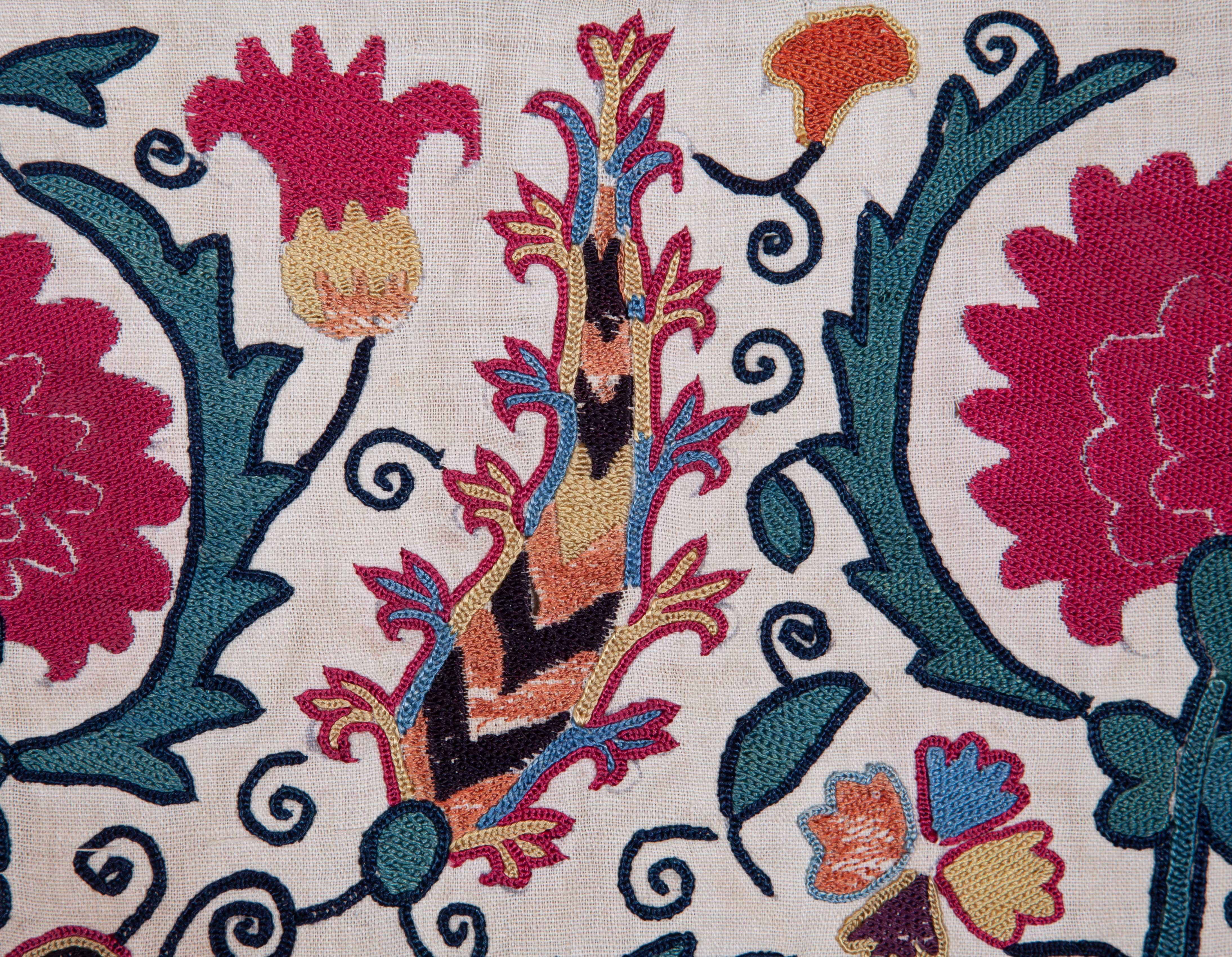 Embroidered Antique Suzani from Ura Tube, Tajikistan, Mid-19th Century