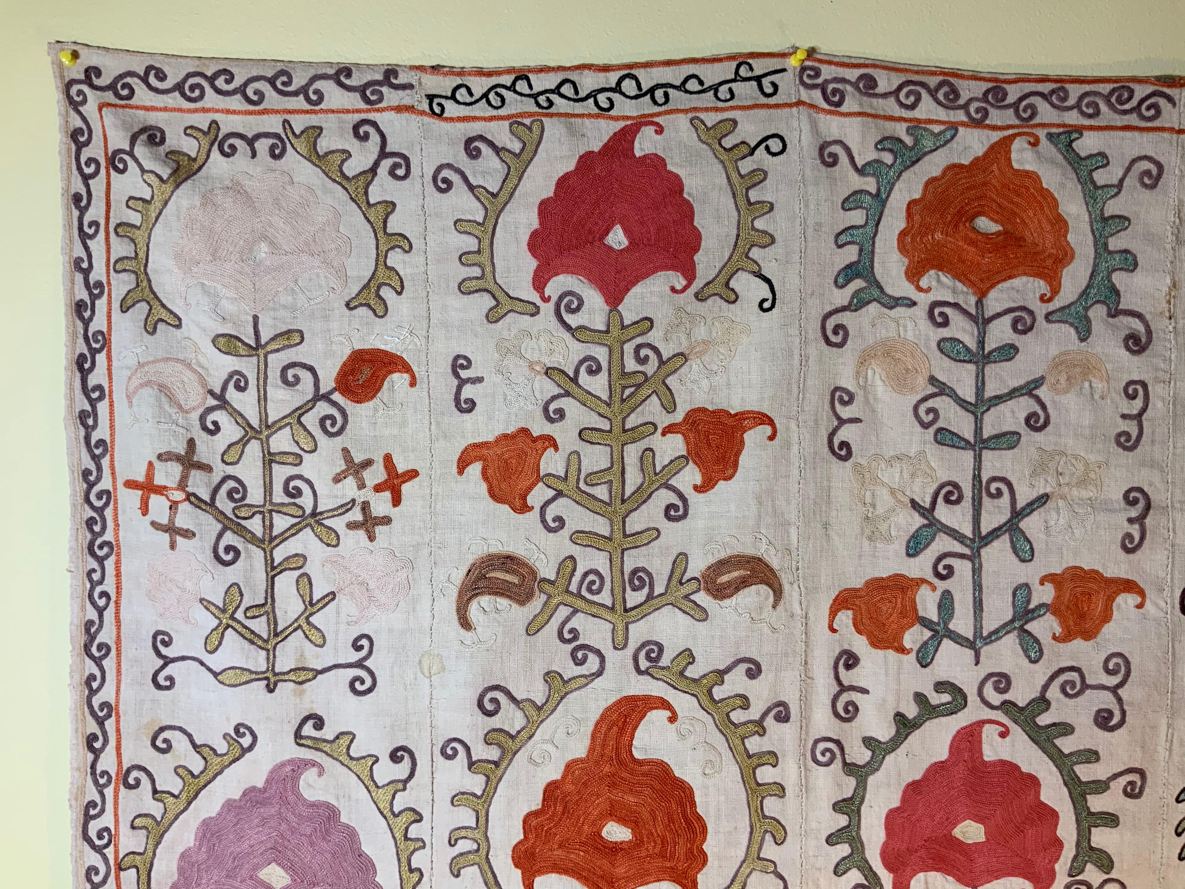 Antique Suzani Panel Wall Hanging 1