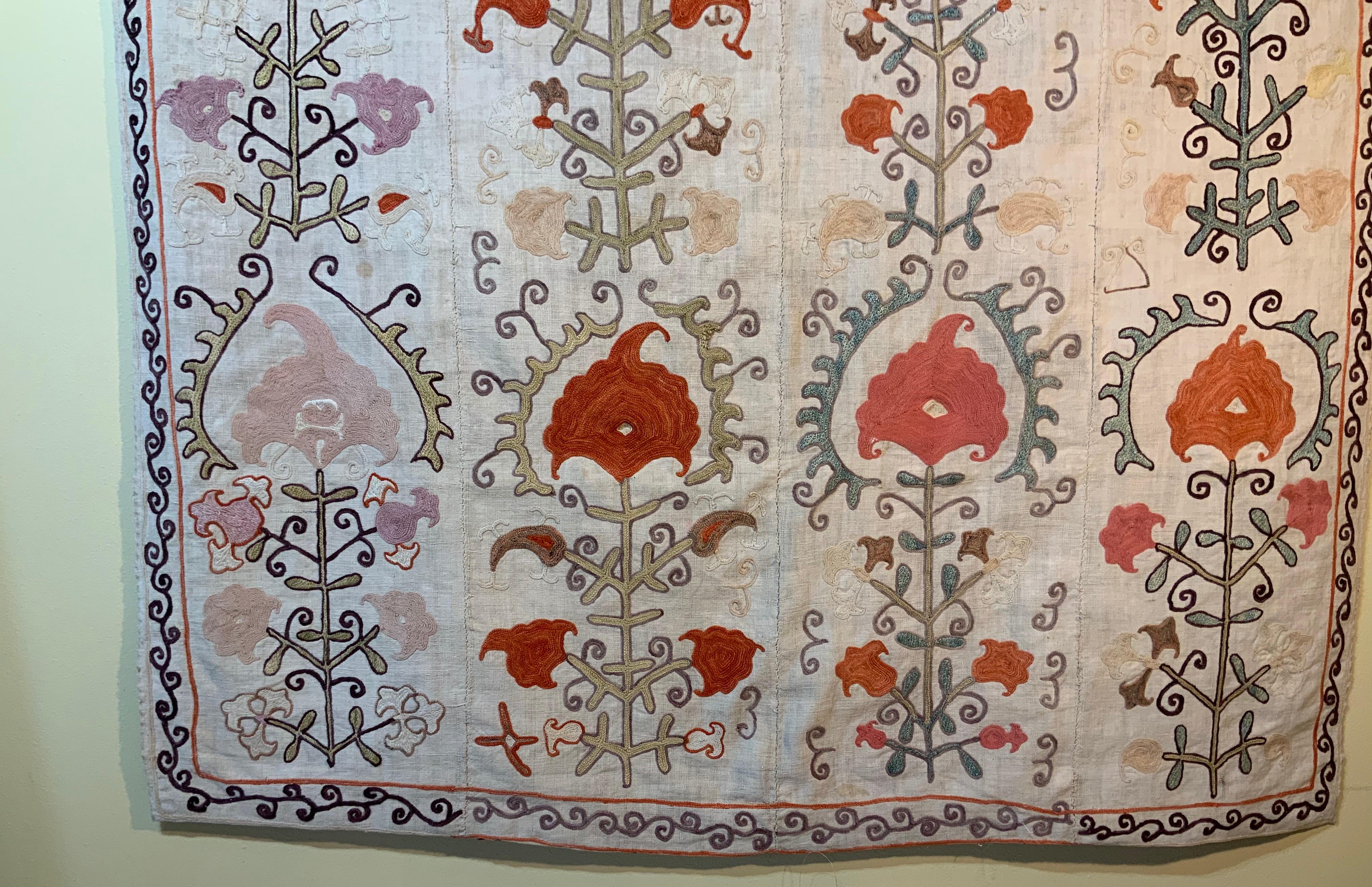 Antique Suzani Panel Wall Hanging 3