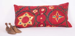 Antique Suzani Pillow Case Fashioned from a Late 19th Century Pishkent Suzani
