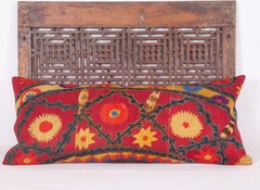 Antique Suzani Pillow Case Fashioned from a Late 19th Century Pishkent Suzani