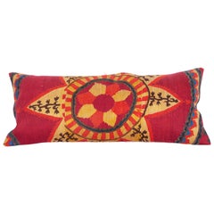 Antique Suzani Pillow Case Fashioned from a Late 19th Century Pishkent Suzani