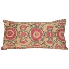Antique Suzani Pillow Case Fashioned from a Mid-19th Century, Ura Tube Suzani