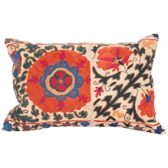 Antique Suzani Pillow Case Fashioned from a Mid-19th Century Suzani