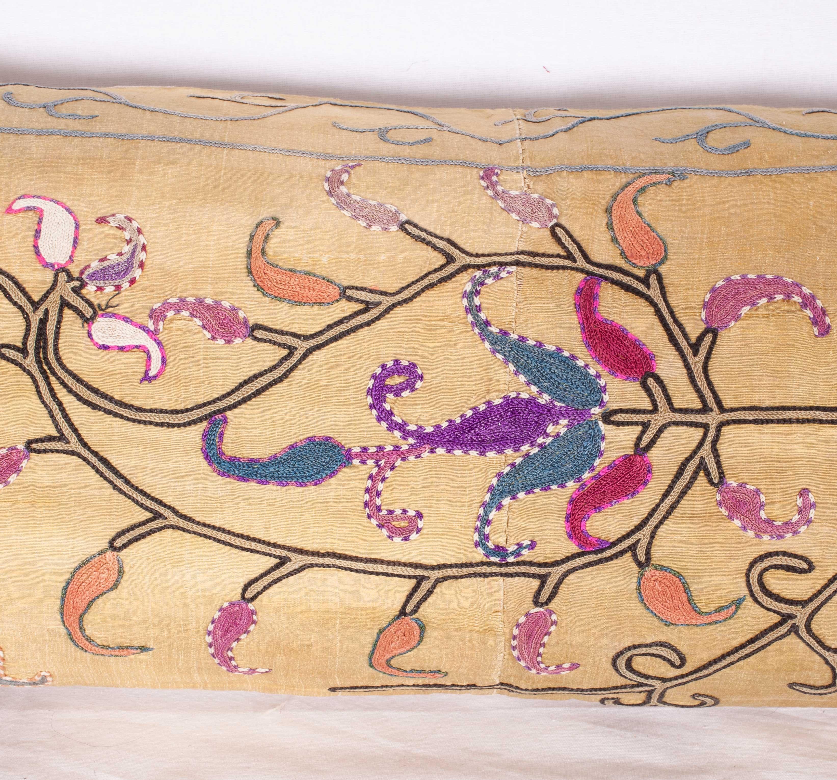 Uzbek Antique Suzani Pillow Case, Late 19th Century