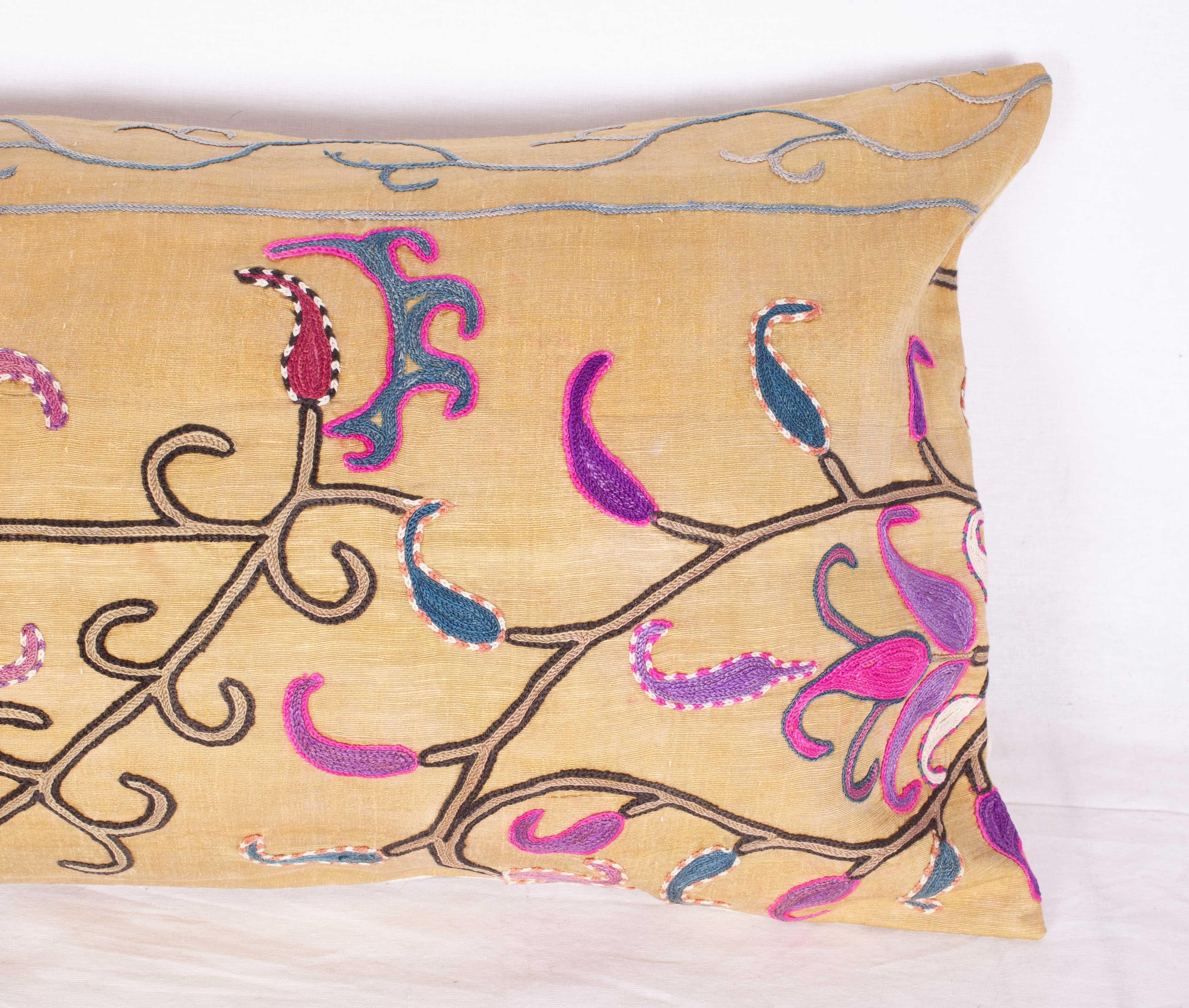 Embroidered Antique Suzani Pillow Case, Late 19th Century