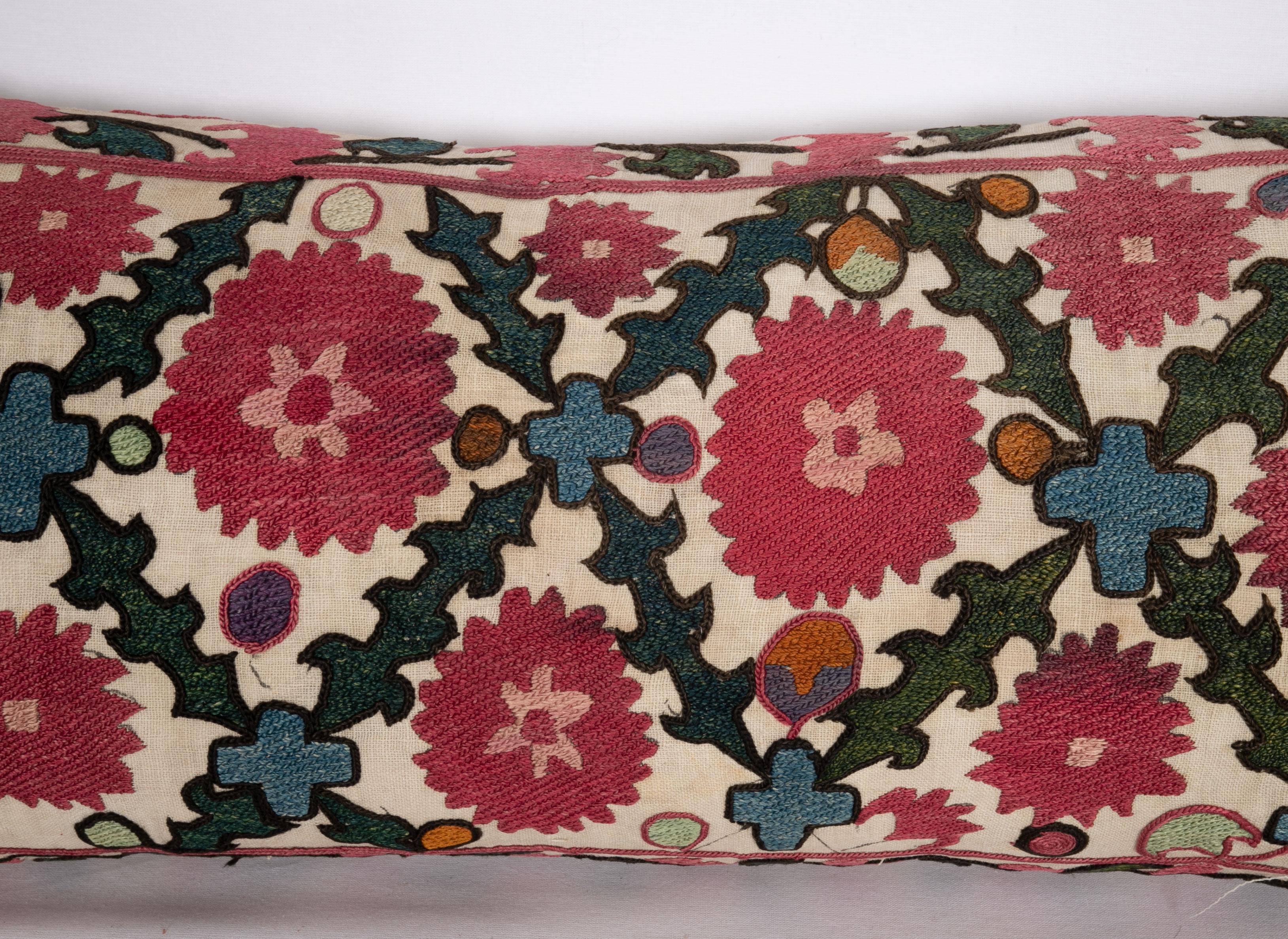 Tajikistani Antique Suzani Pillow Case Made from a 19th Century Tajik Suzani