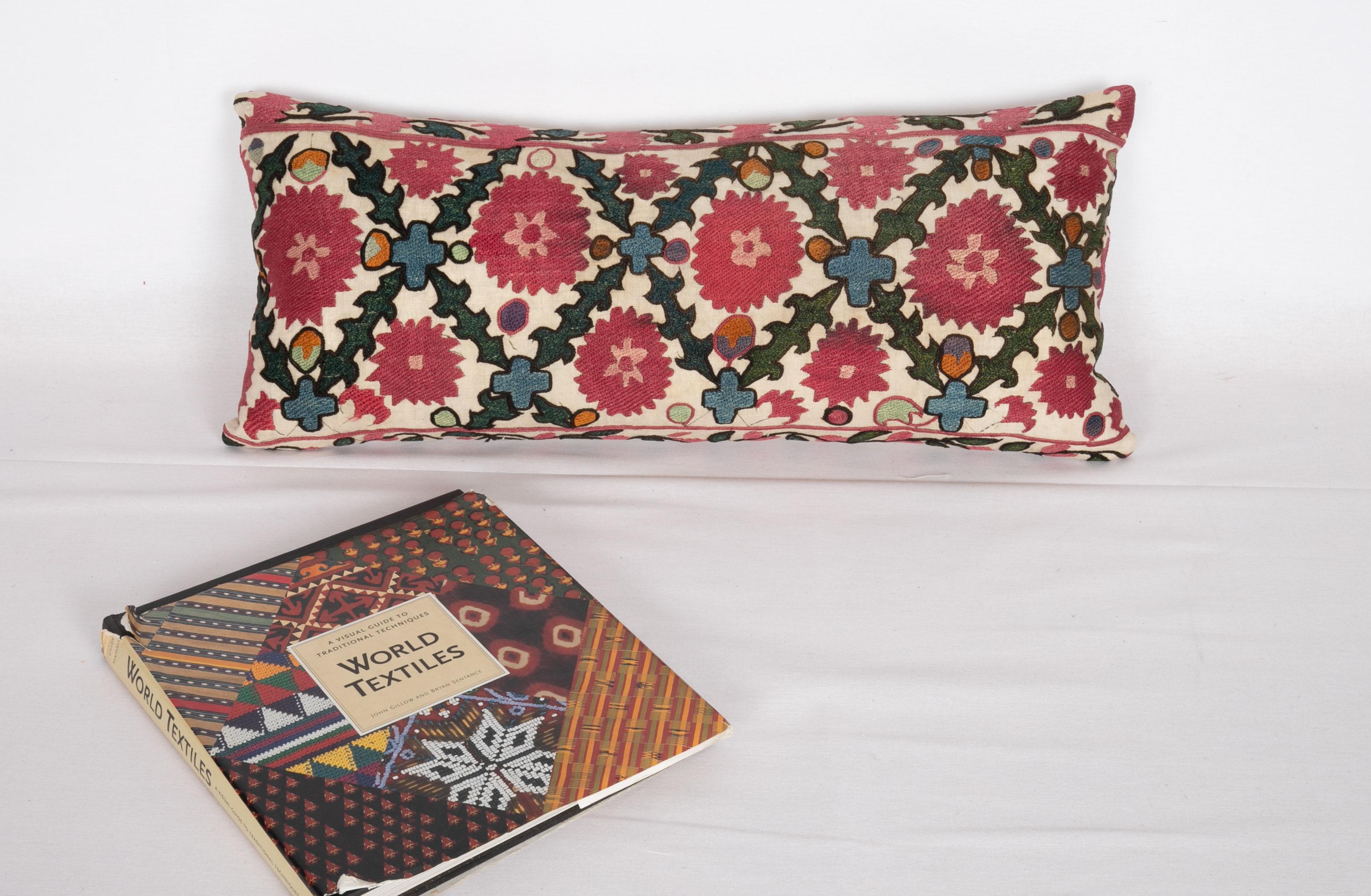Antique Suzani Pillow Case Made from a 19th Century Tajik Suzani 1