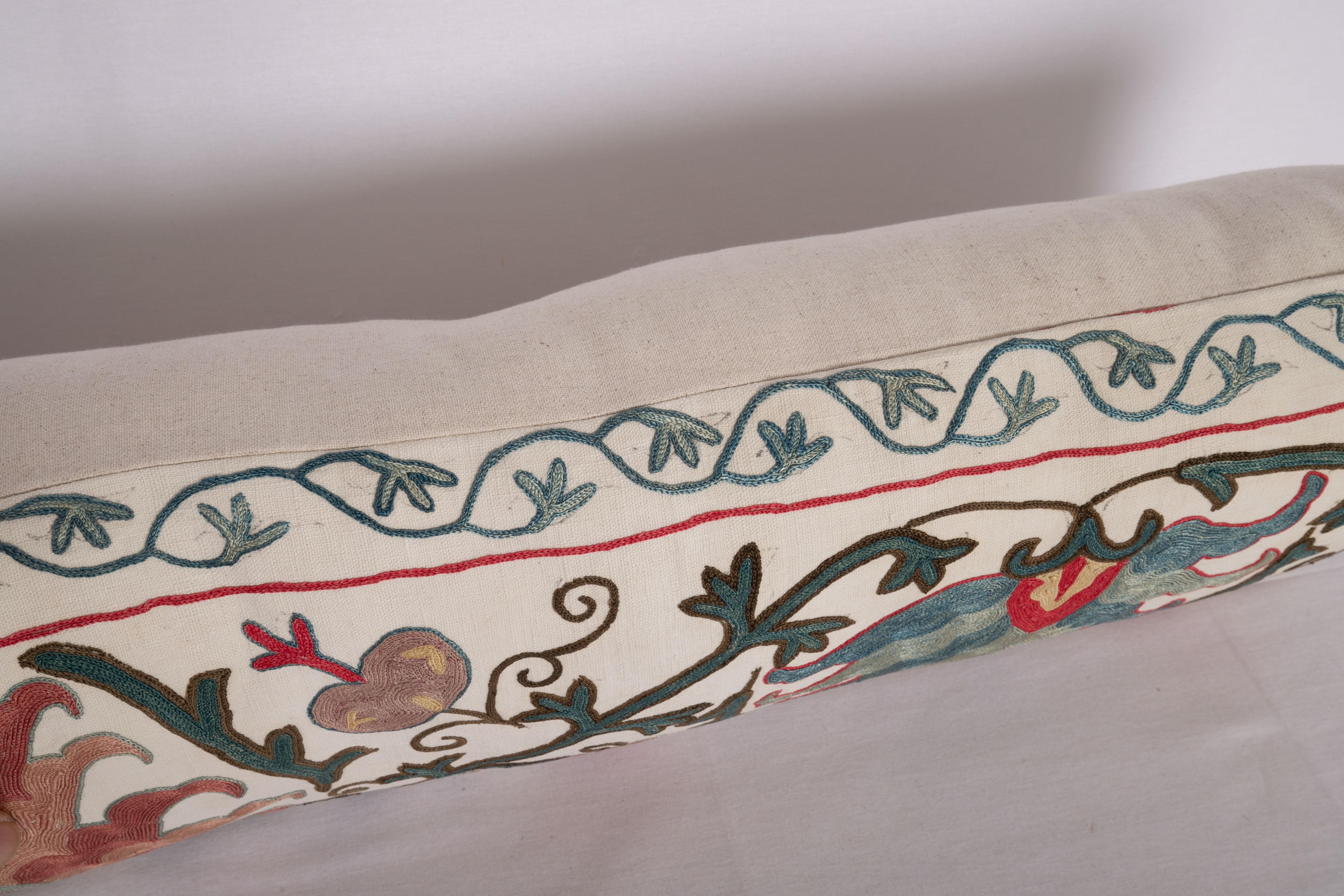 Silk Antique Suzani Pillow Case Made from a 19th Century Suzani, Uzbekistan