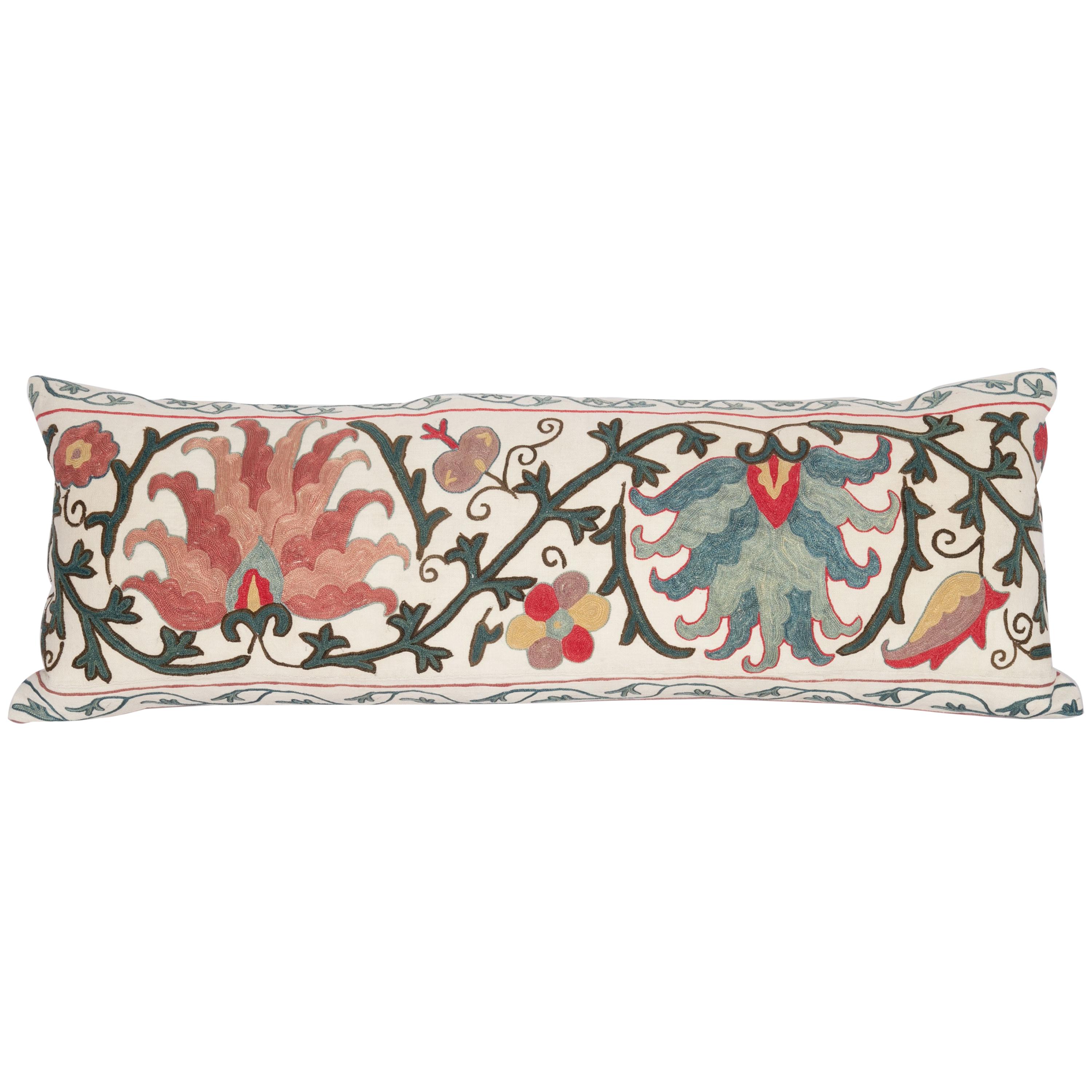 Antique Suzani Pillow Case Made from a 19th Century Suzani, Uzbekistan