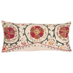 Antique Suzani Pillow Case Made from a Late 19th C. Bukhara Suzani, Uzbekistan