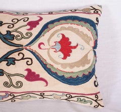 Antique Suzani Pillow Case Made from a Suzani from Bukhara Uzbekistan