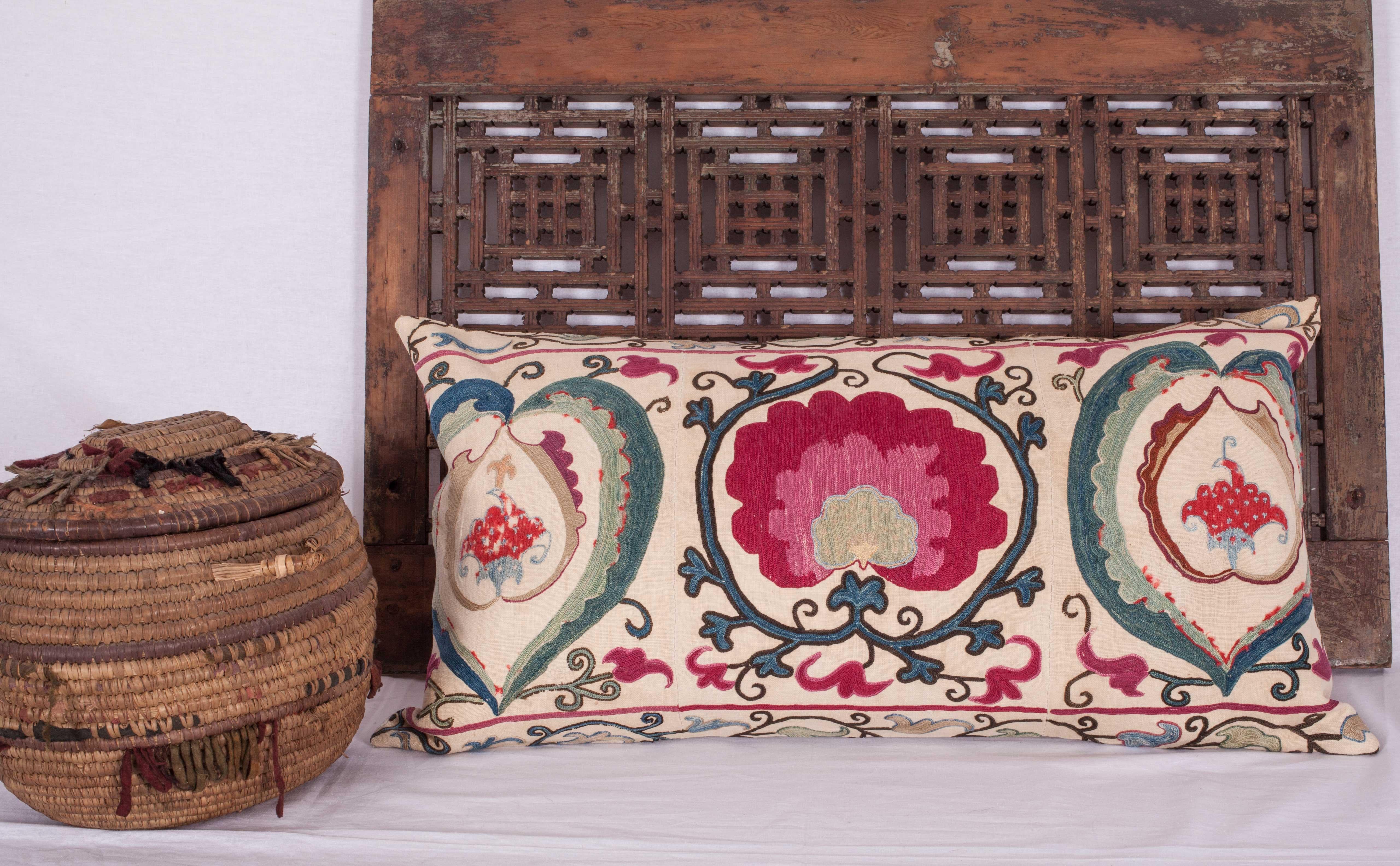 Antique Suzani Pillow Case made from a Suzani from Bukhara Uzbekistan 1