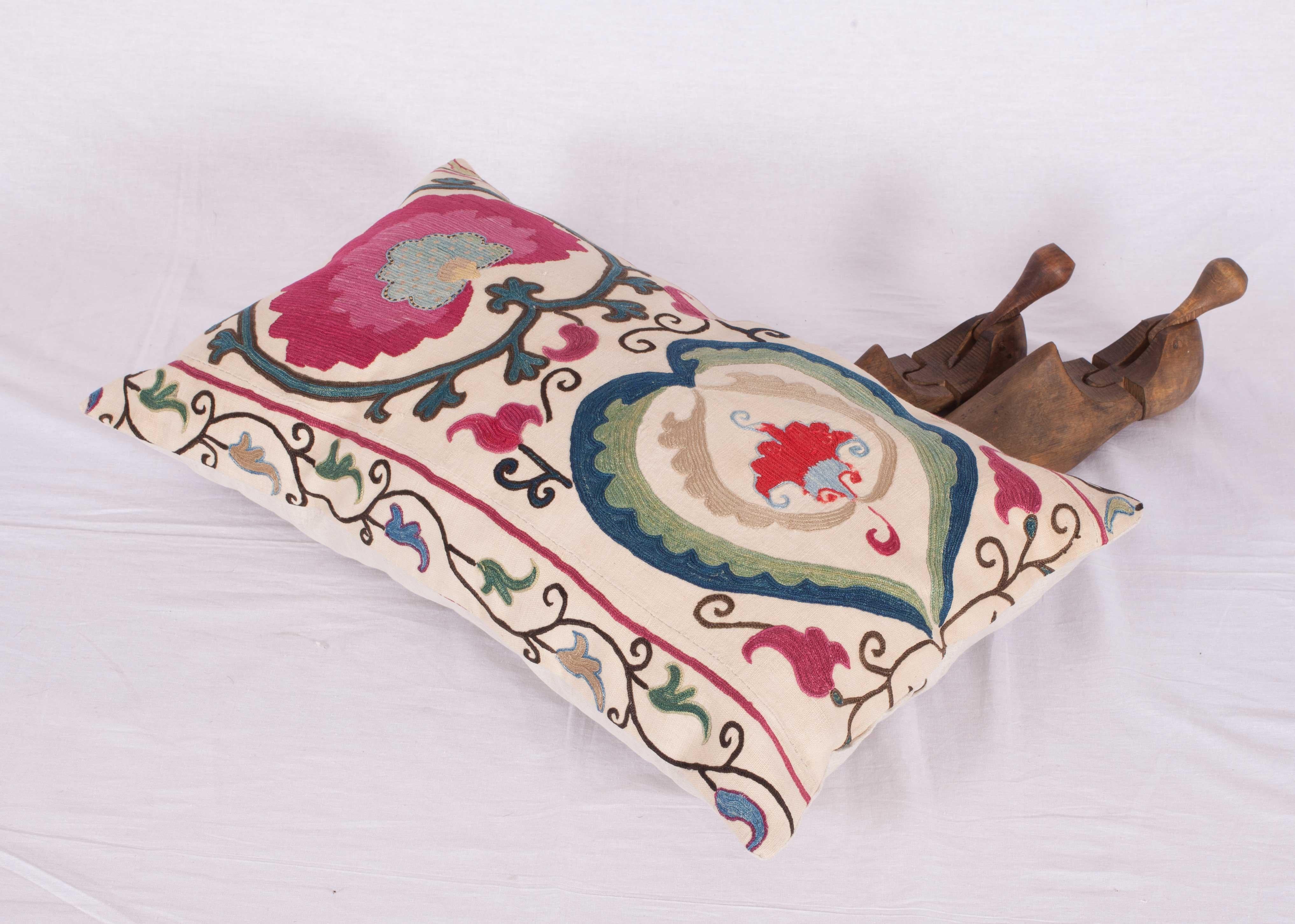 Antique Suzani Pillow Case Made from a Suzani from Bukhara Uzbekistan 1