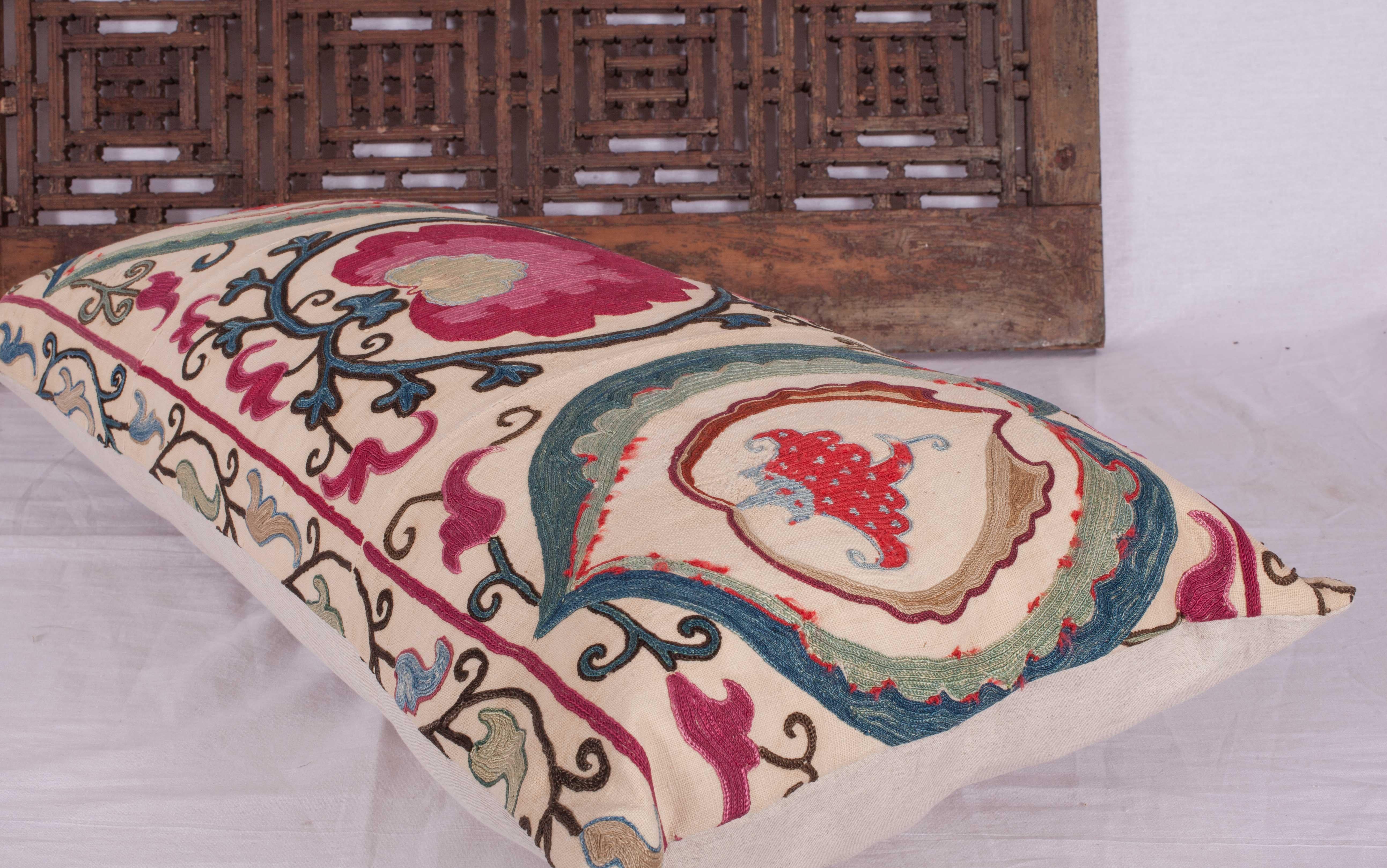 Antique Suzani Pillow Case made from a Suzani from Bukhara Uzbekistan 2