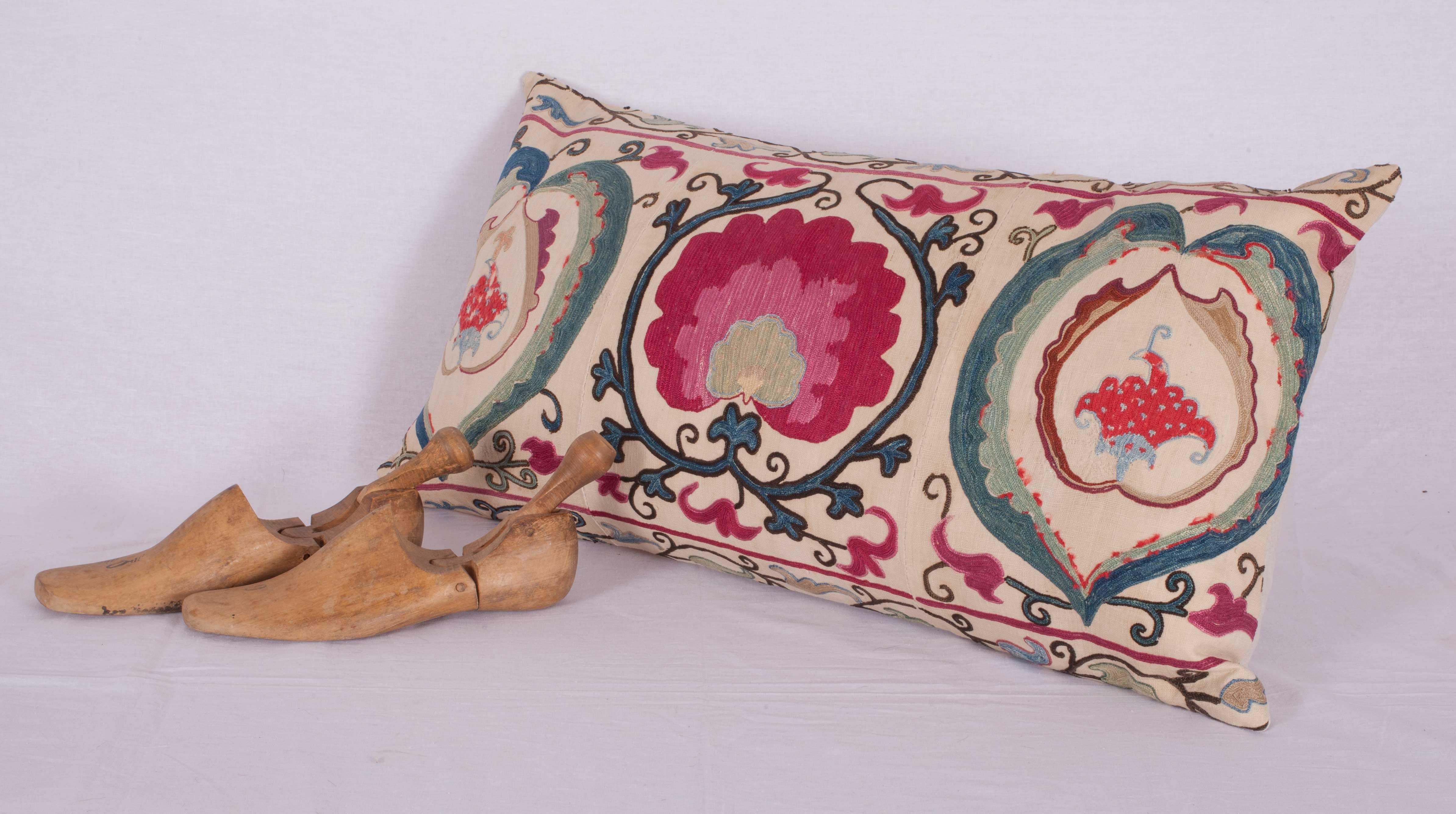 Antique Suzani Pillow Case made from a Suzani from Bukhara Uzbekistan 3