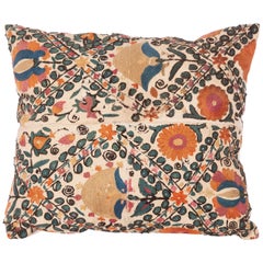 Antique Suzani Pillow Cases Fashioned from 19th Century Bukhara Suzani Fragment Antique Suzani Pillow Cases Fashioned from 19th Century Bukhara Suzani Fragment