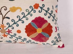 Antique Suzani Pillow Cases Fashioned from 19th Century Bukhara Suzani Fragment