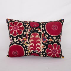 Antique Suzani Pillow Cover, Made from a late 19th C. Tajik Suzani