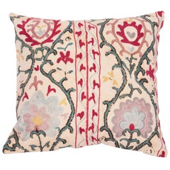 Antique Suzani Pillow Fashioned from a 19th Century, Uzbek Suzani