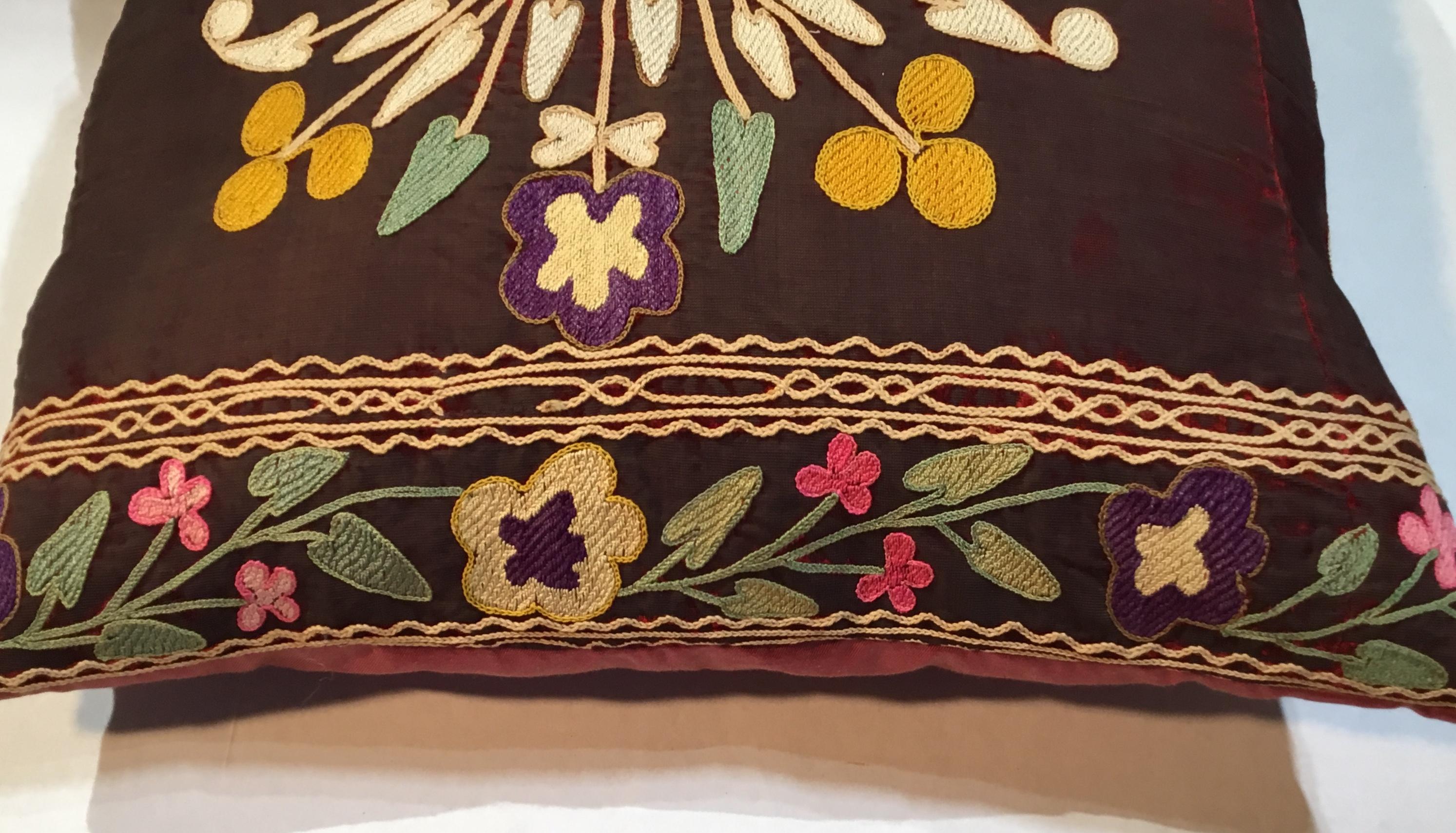 Early 20th Century Antique Suzani Pillow