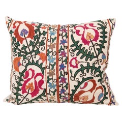 Antique Suzani Pillow Made from a 19th C. Bukhara suzani