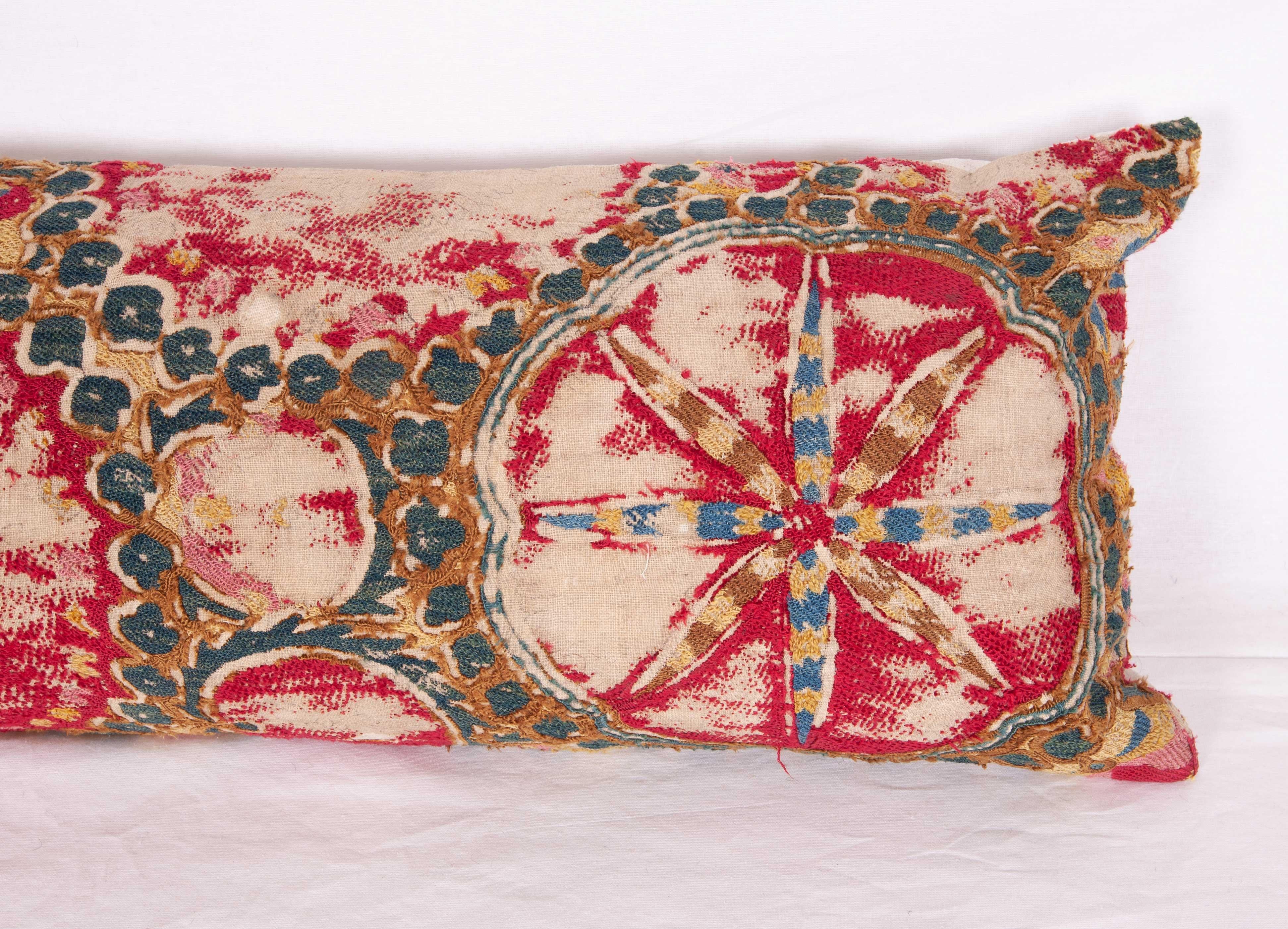 Tajikistani Antique Suzani Pillow or Cushion Cover Fashioned from a 19th Century Suzani