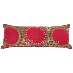 Antique Suzani Pillow or Cushion Cover Fashioned from a 19th Century Suzani