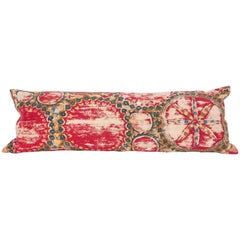 Antique Suzani Pillow or Cushion Cover Fashioned from a 19th Century Suzani
