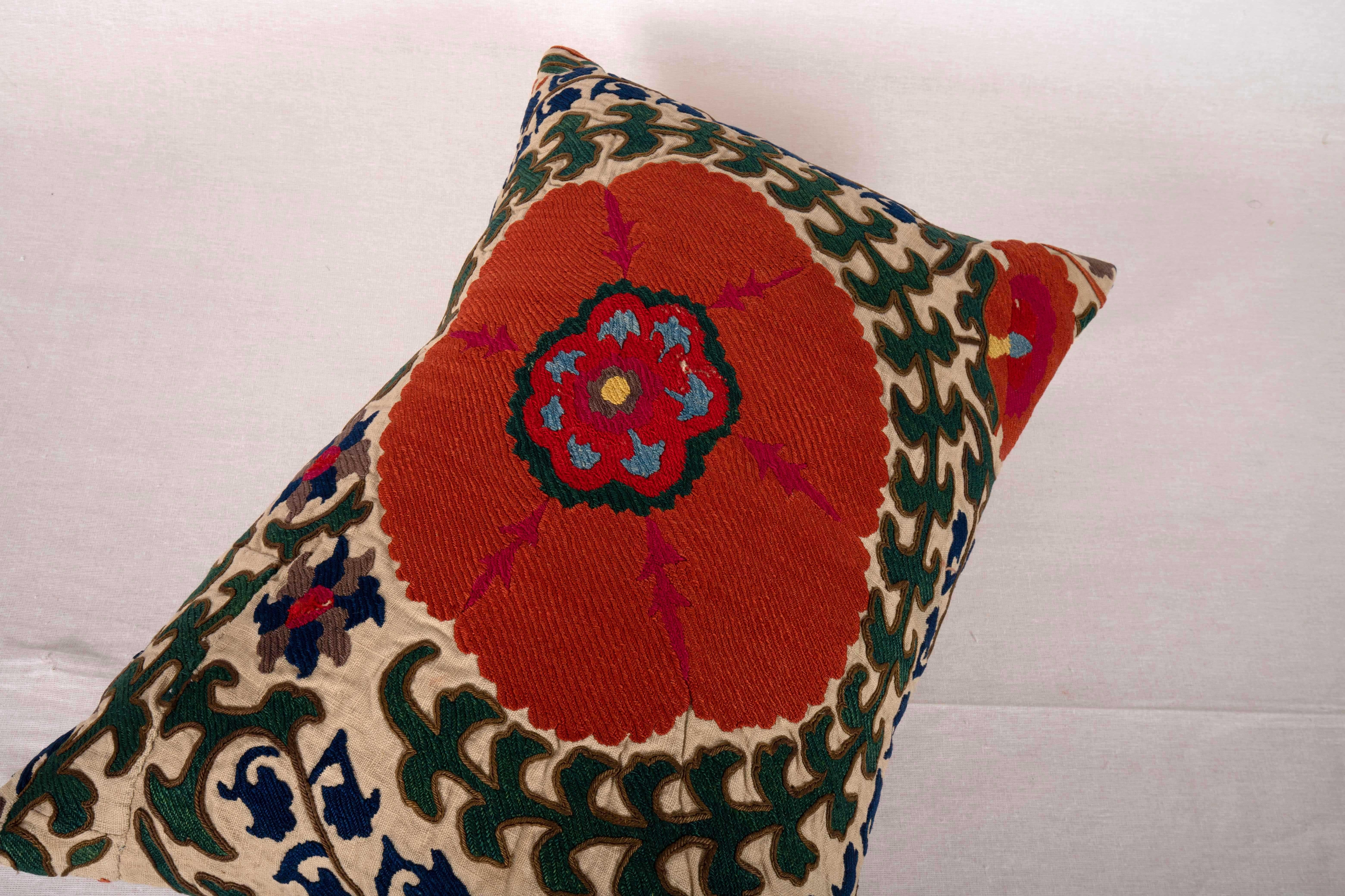 Silk Antique Suzani Pillowcase, 19th C.