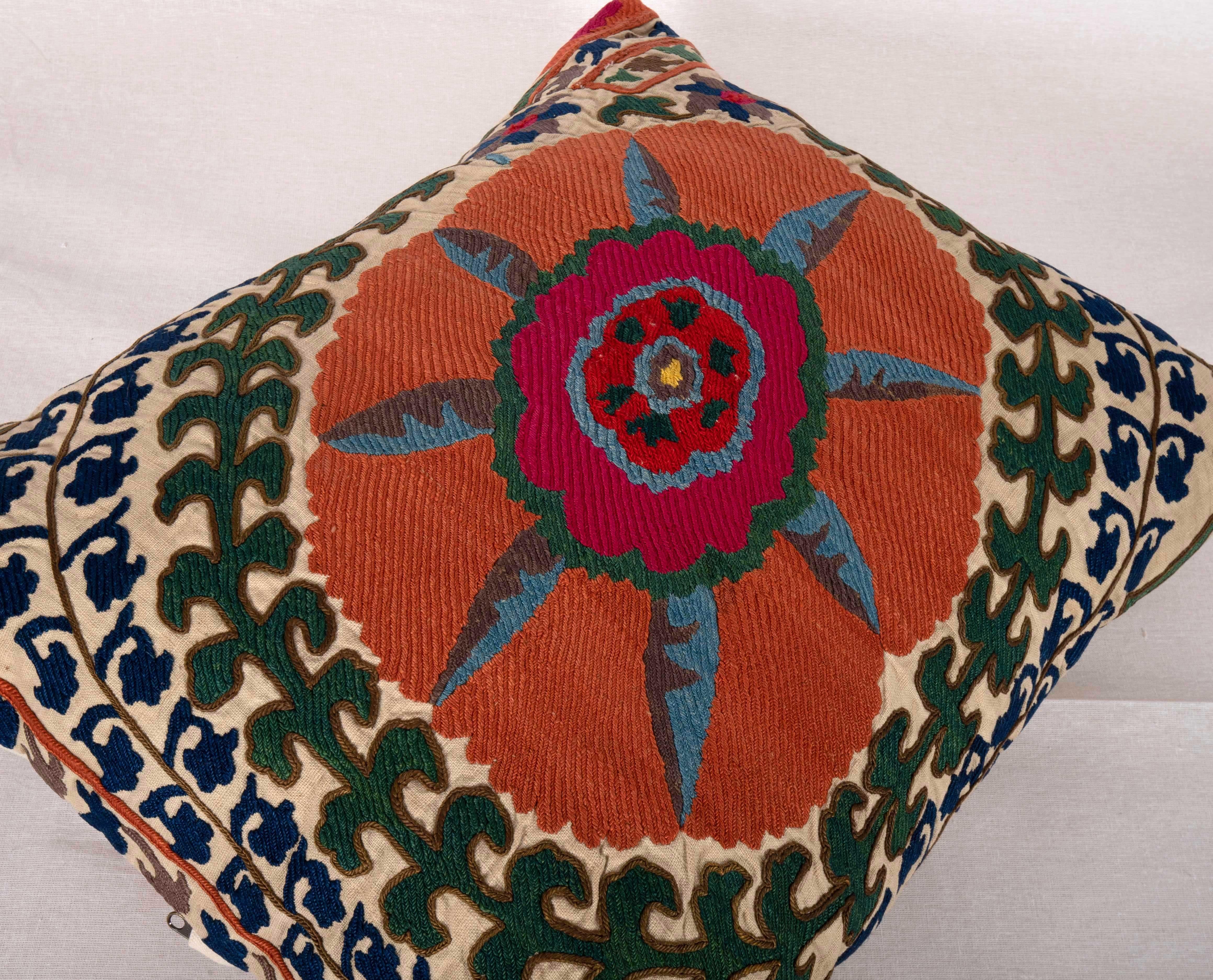 Silk Antique Suzani Pillowcase, 19th C.