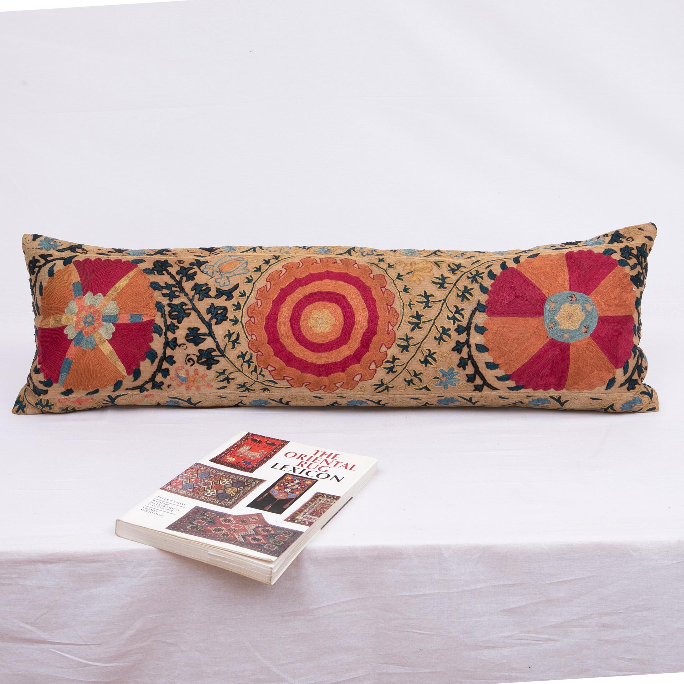 19th Century Antique Suzani Pillowcase / Cushion Cover Made from a Mid 19th c Suzani