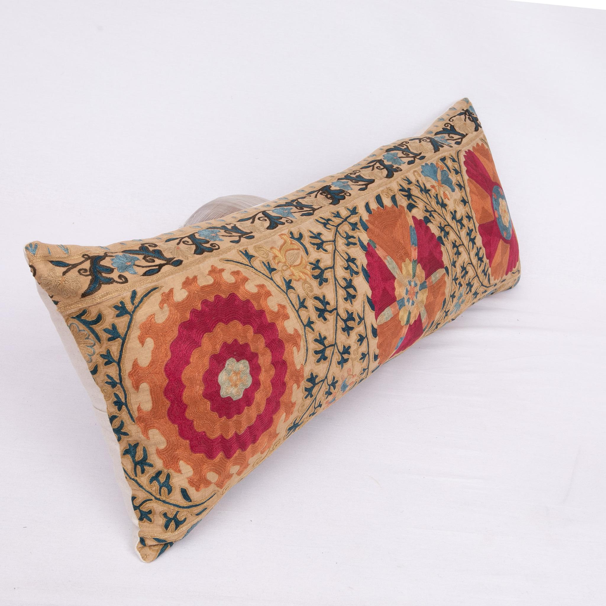 19th Century Antique Suzani Pillowcase / Cushion Cover Made from a Mid 19th c Suzani