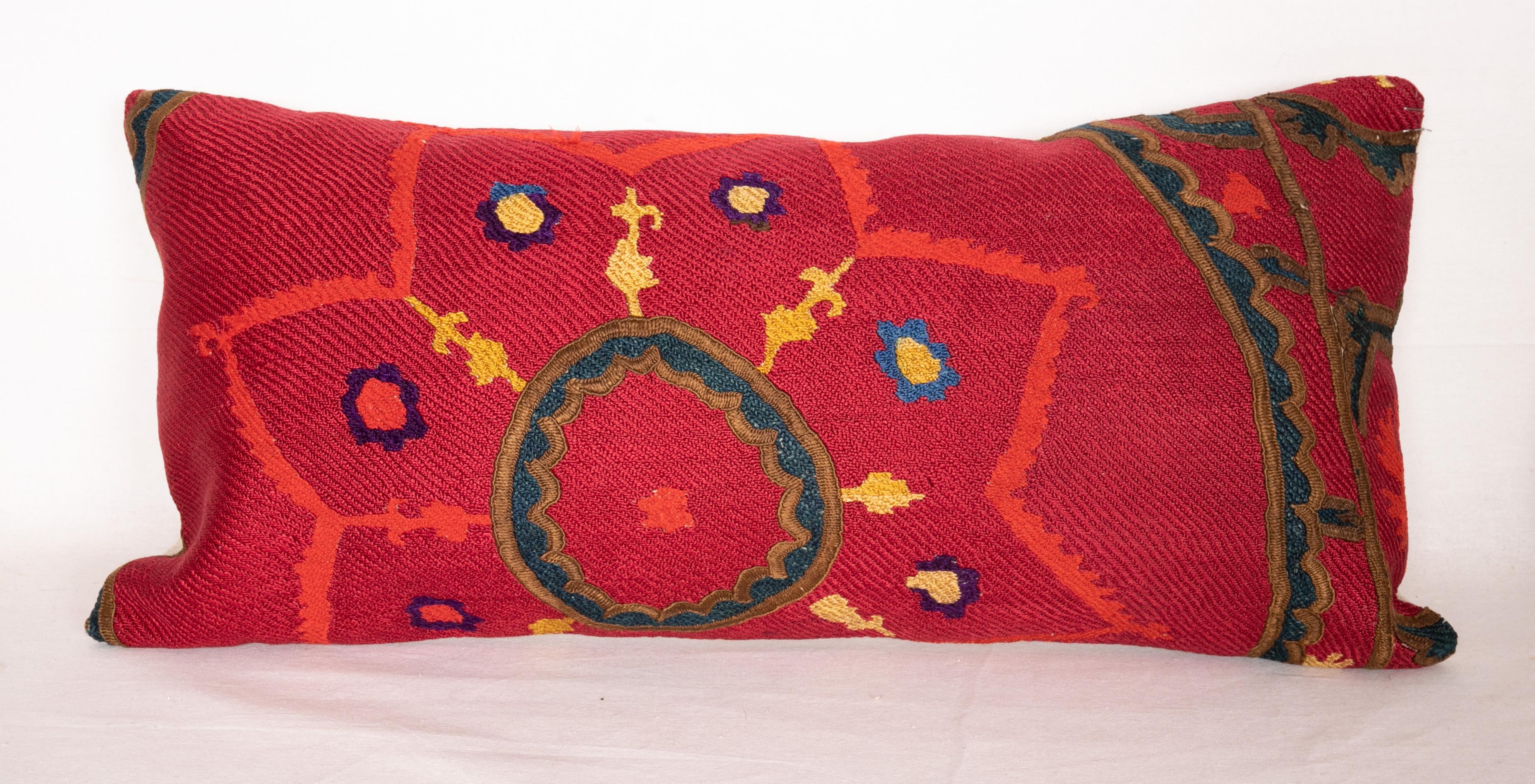 Embroidered Antique Suzani Pillows Made from a 19th Century Tashkent Suzani For Sale