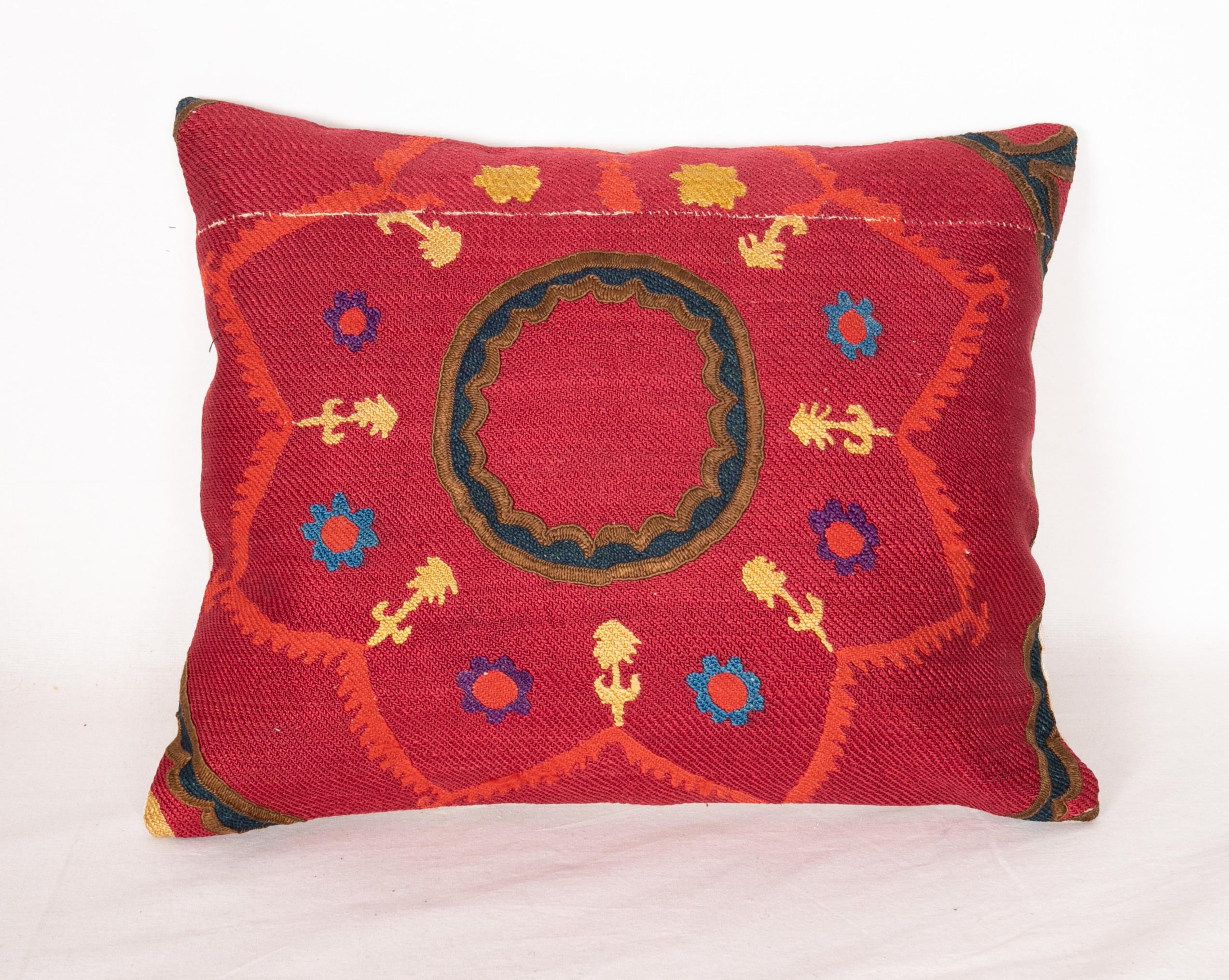 Silk Antique Suzani Pillows Made from a 19th Century Tashkent Suzani For Sale