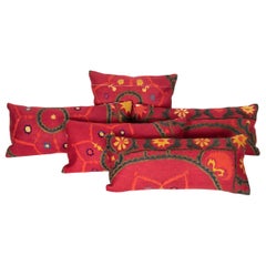 Retro Suzani Pillows Made from a 19th Century Tashkent Suzani