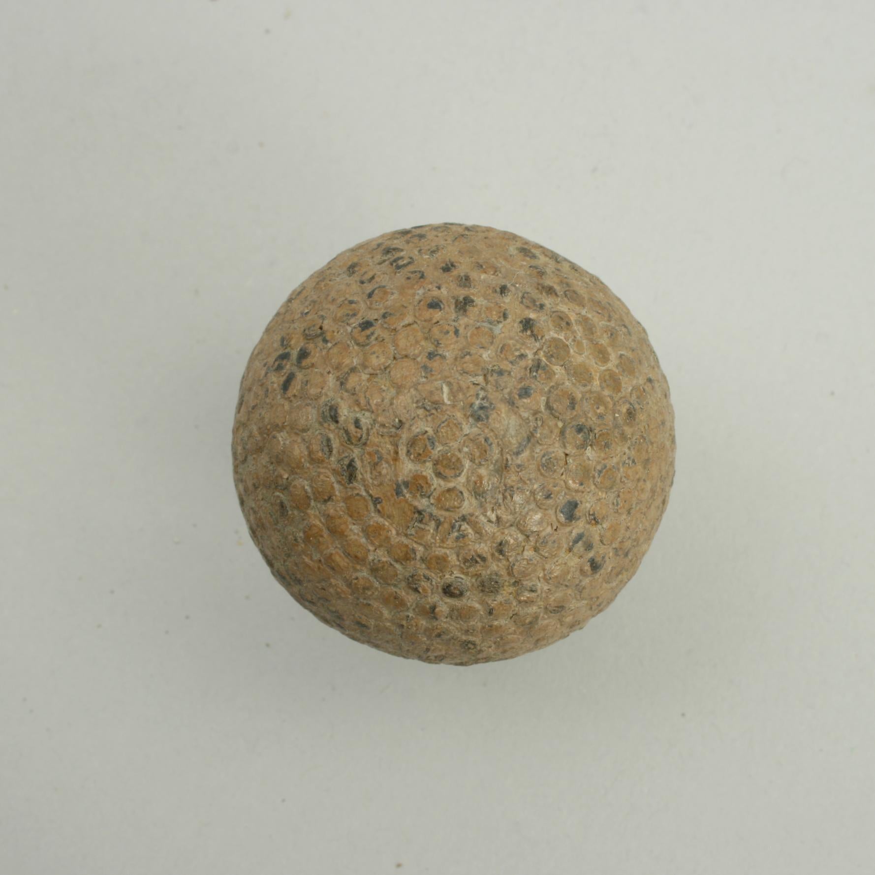 Sporting Art Antique S.Vale Hawk' Bramble Golf Ball, Rubber Core, circa 1900
