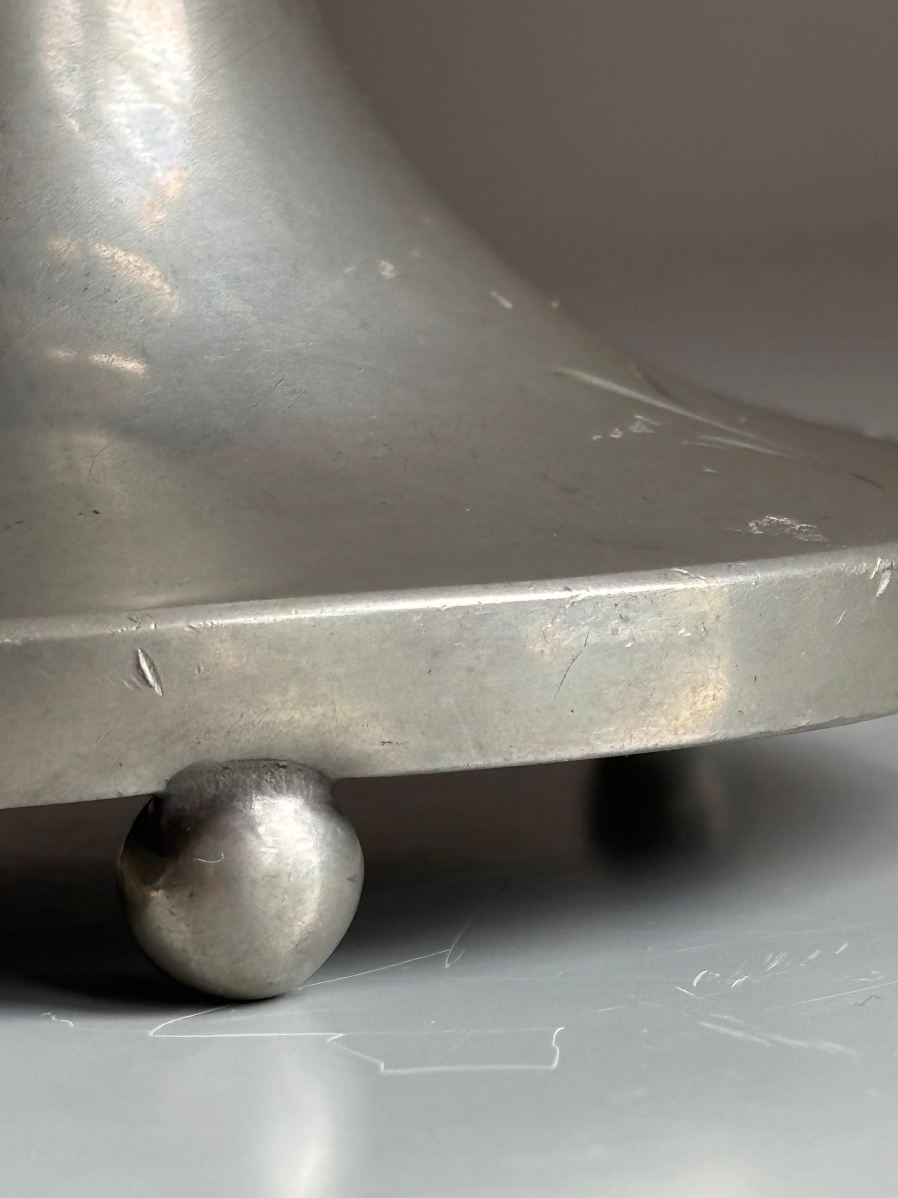 Hand-Carved Antique Svenskt Tenn Pewter Lamp, 1930s For Sale