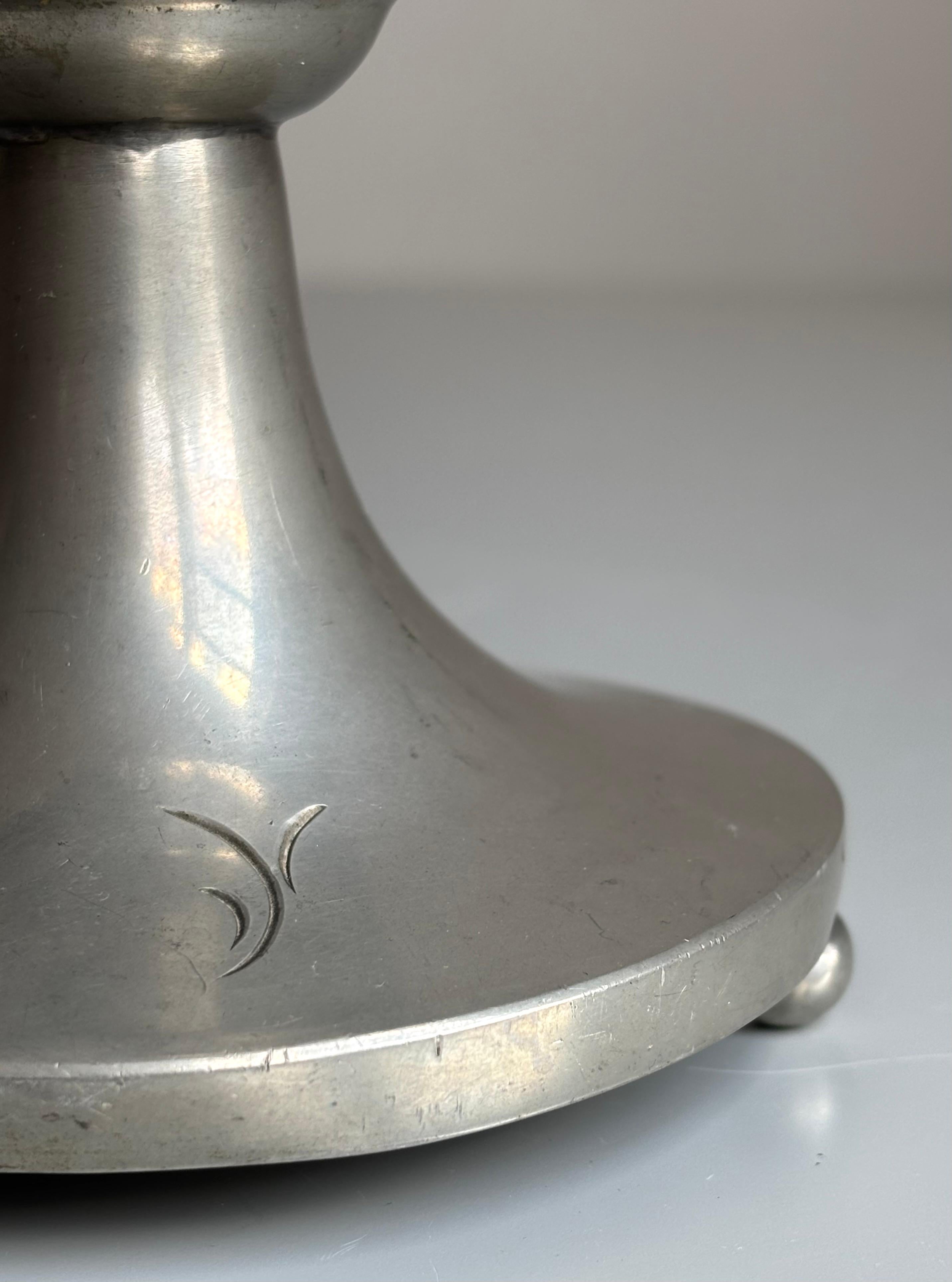 Tin Antique Svenskt Tenn Pewter Lamp, 1930s For Sale