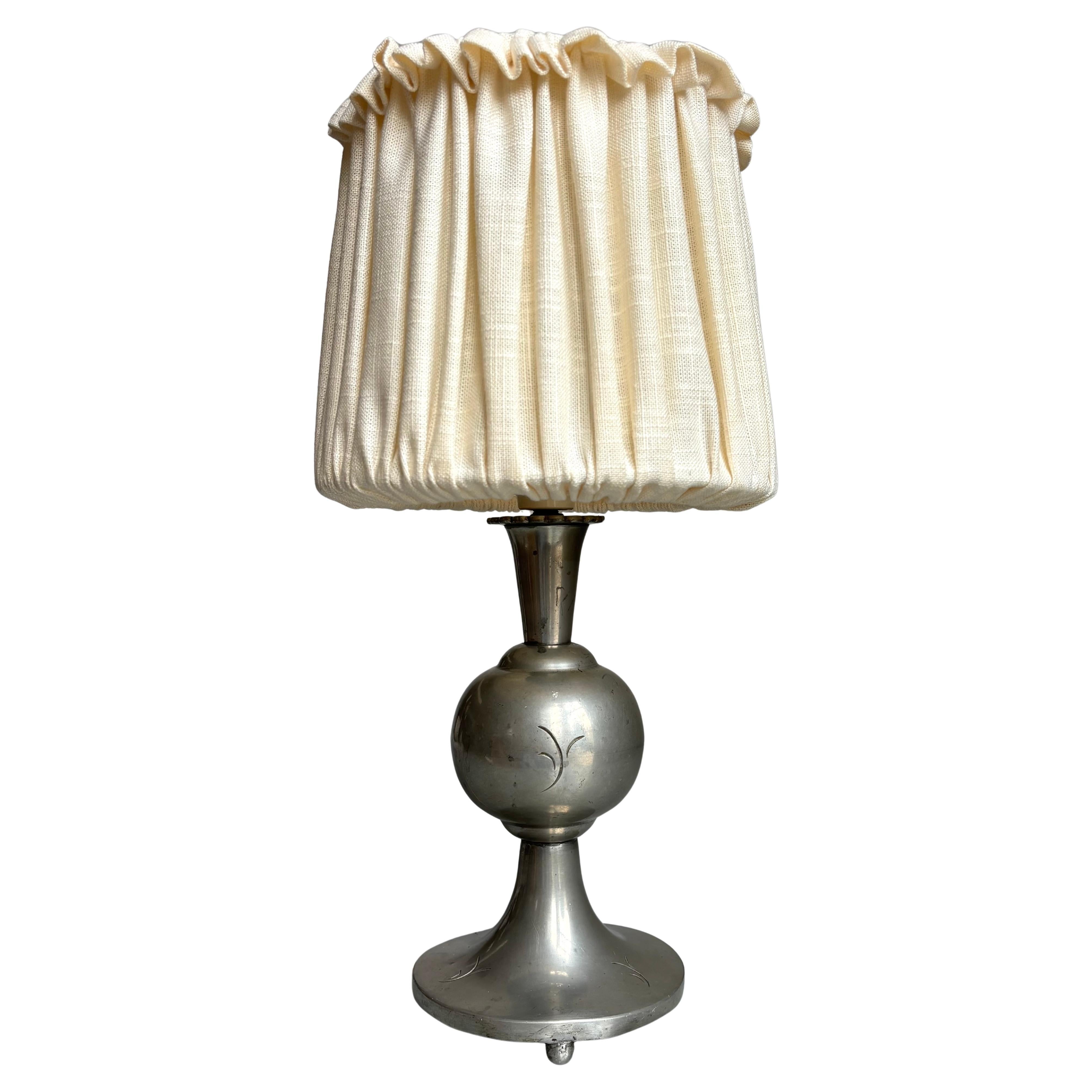 Antique Svenskt Tenn Pewter Lamp, 1930s For Sale