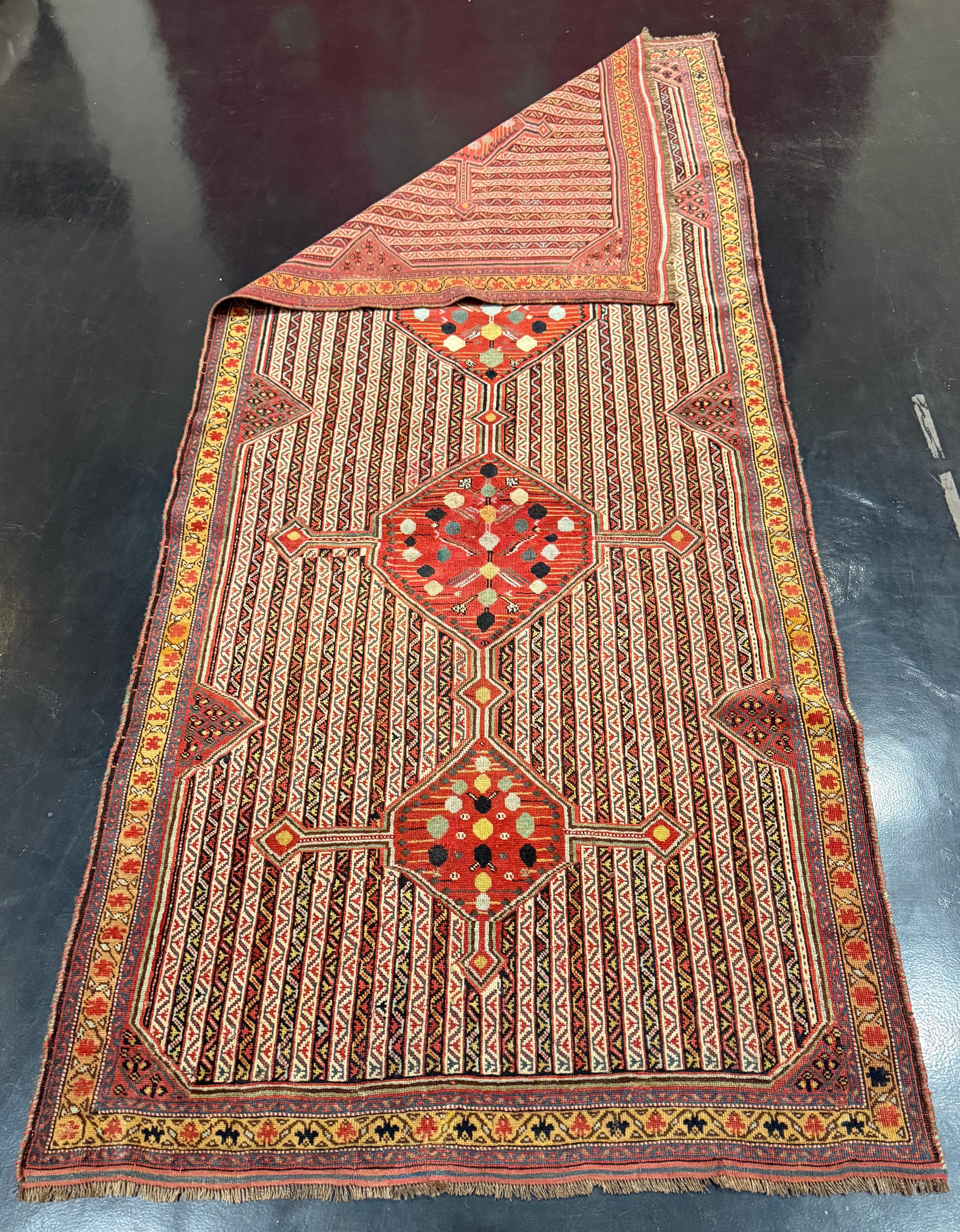 Persiano Tappeto antico SW Persian Tribal Khamseh 5'0