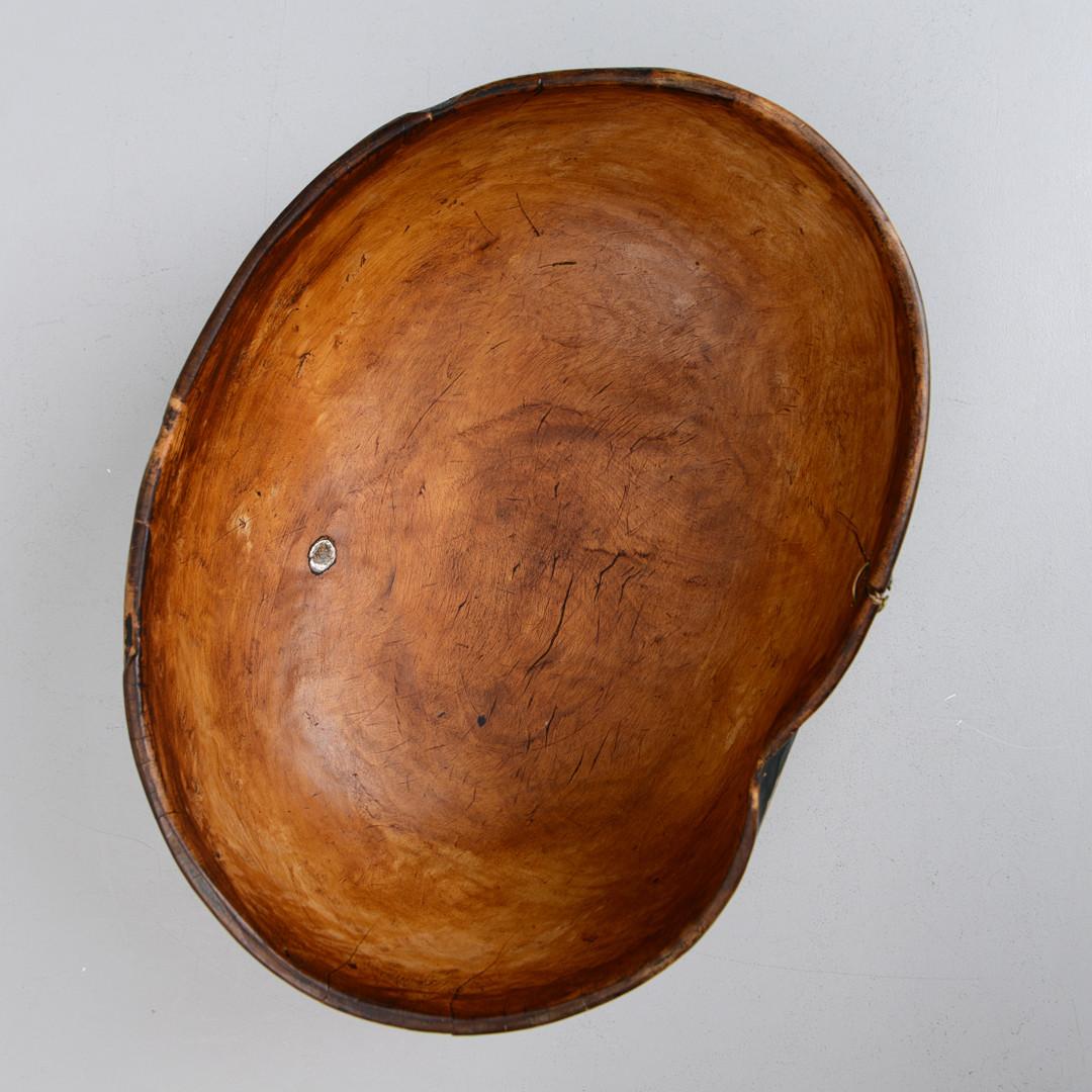 Antique Swedish Primitive Wooden Bowl – 19th Century, Partially Painted For Sale 5
