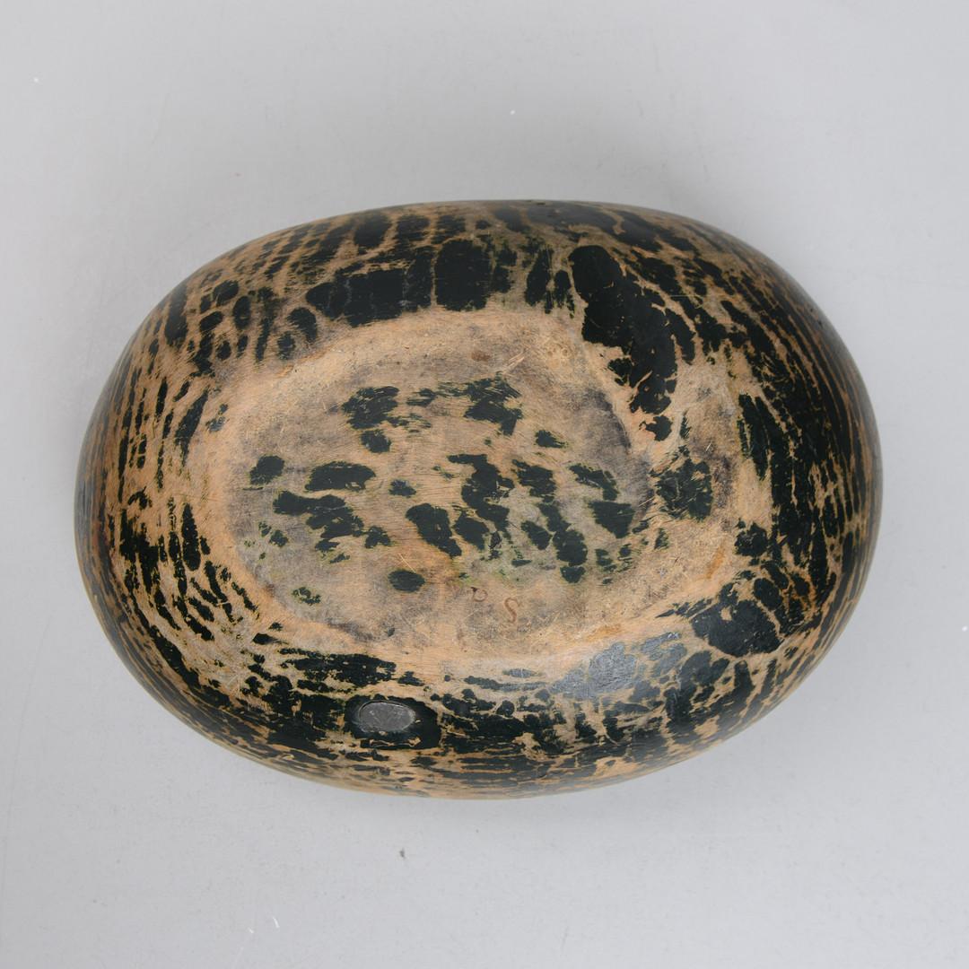 Antique Swedish Primitive Wooden Bowl – 19th Century, Partially Painted For Sale 1