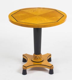 Antique Swedish Art Deco Birchwood Occasional Table, 1930s