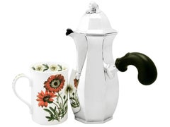 Antique Swedish Silver Coffee Jug - Arts and Crafts Style